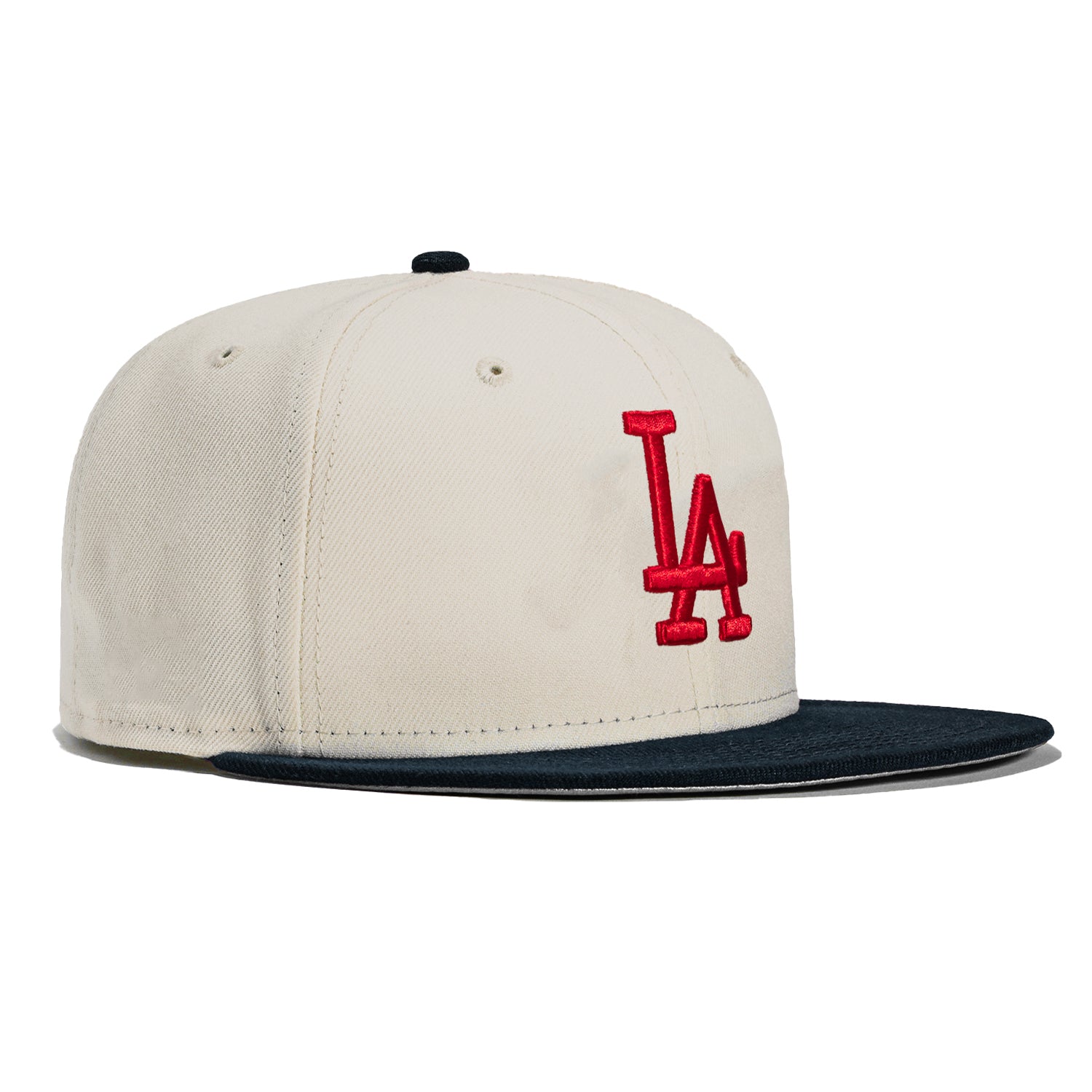 Los Angeles Angels New Era Retro 59FIFTY Fitted Hat - Stone/Red