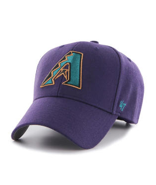 NWT '47 Brand Arizona Diamondbacks Retro Logo PATCH Purple Snapback Hat  NEW