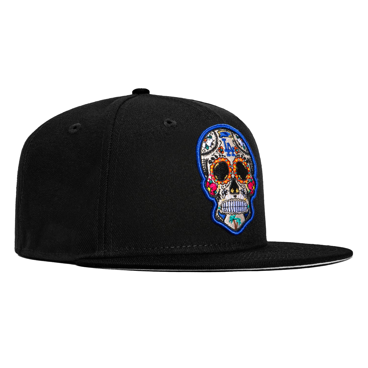 Day of The Dead Pink Sugar Skull 9FIFTY Snapback Hat, Black, by New Era