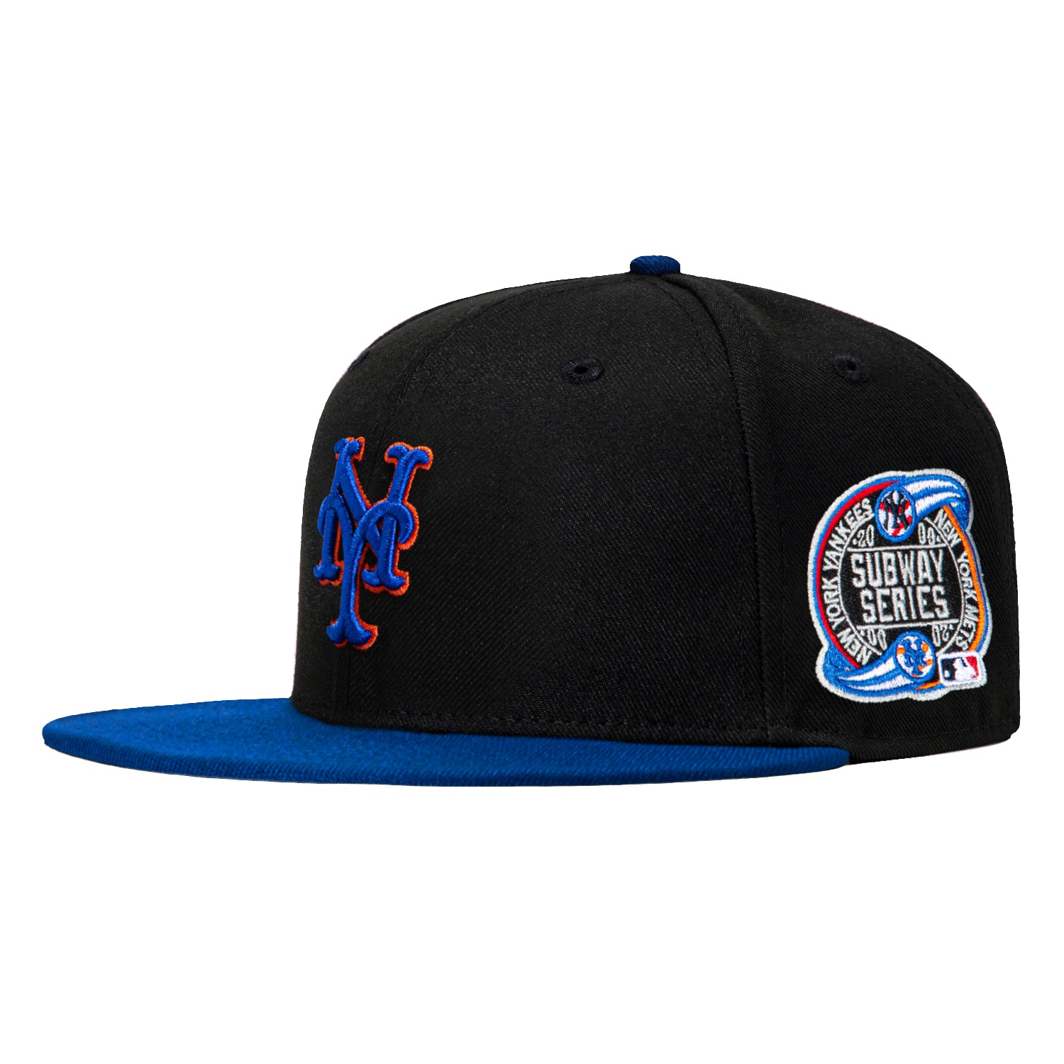 New Era 59Fifty New York Mets Subway Series Patch Hat Black Royal Hat Club