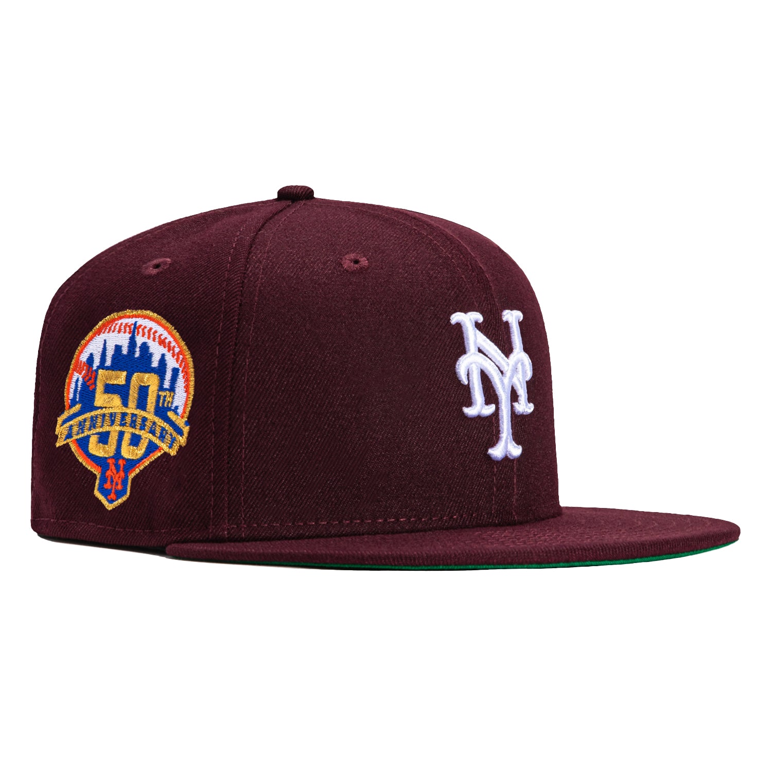 New York Mets PINWHEEL White-Black Fitted Hat by New Era