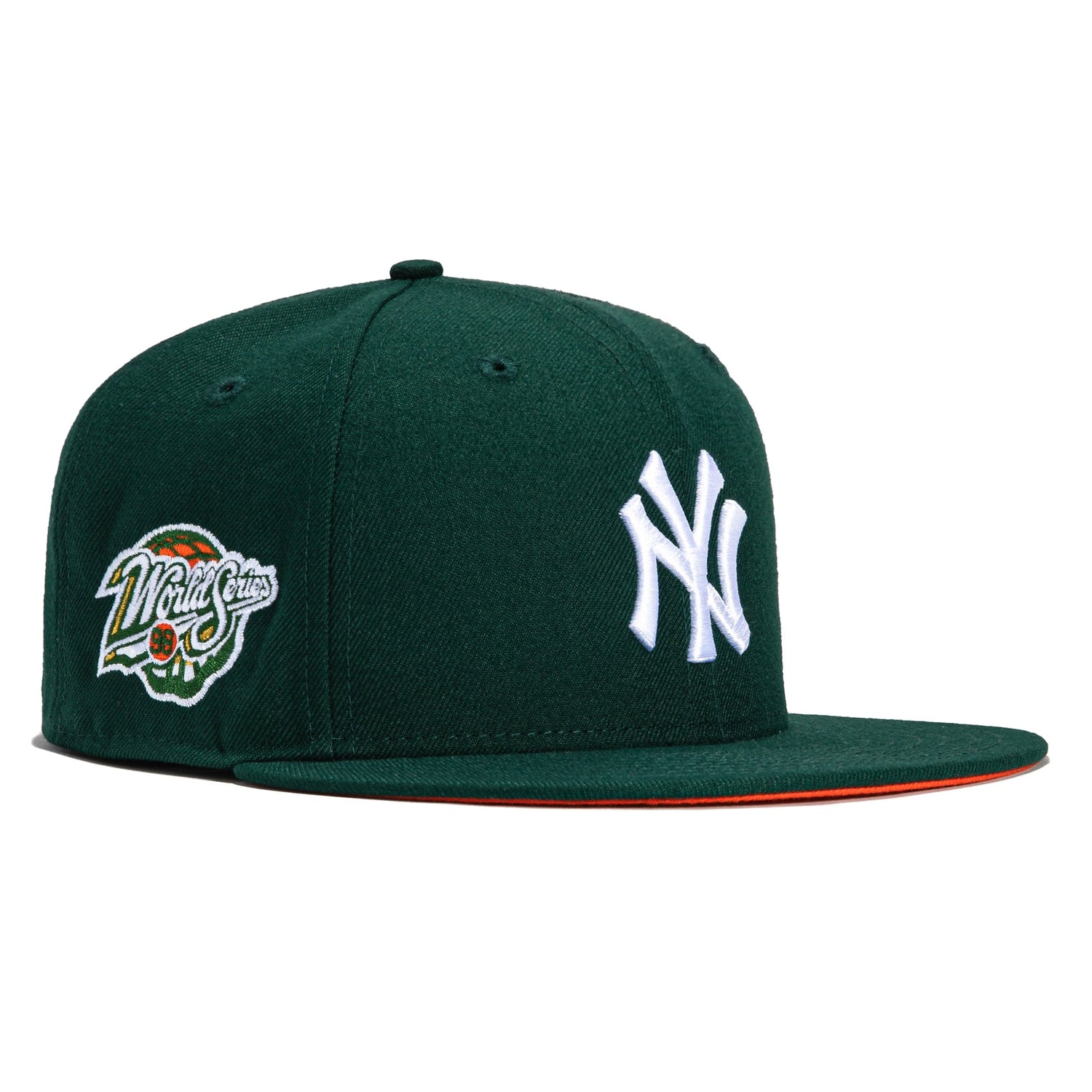 New Era 59FIFTY New York Yankees 1998 World Series Patch Orange UV Hat - Green, White Green / 7