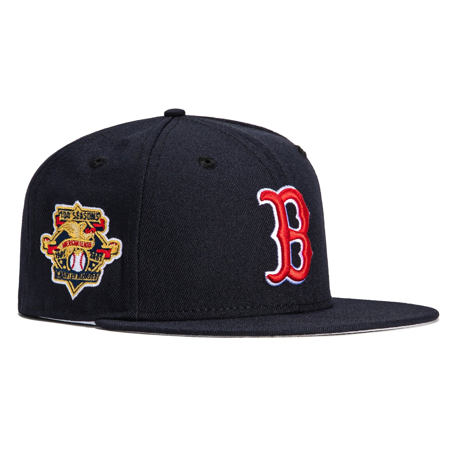 Boston Red Sox Storm Gray Black League Basic New Era 59FIFTY Fitted