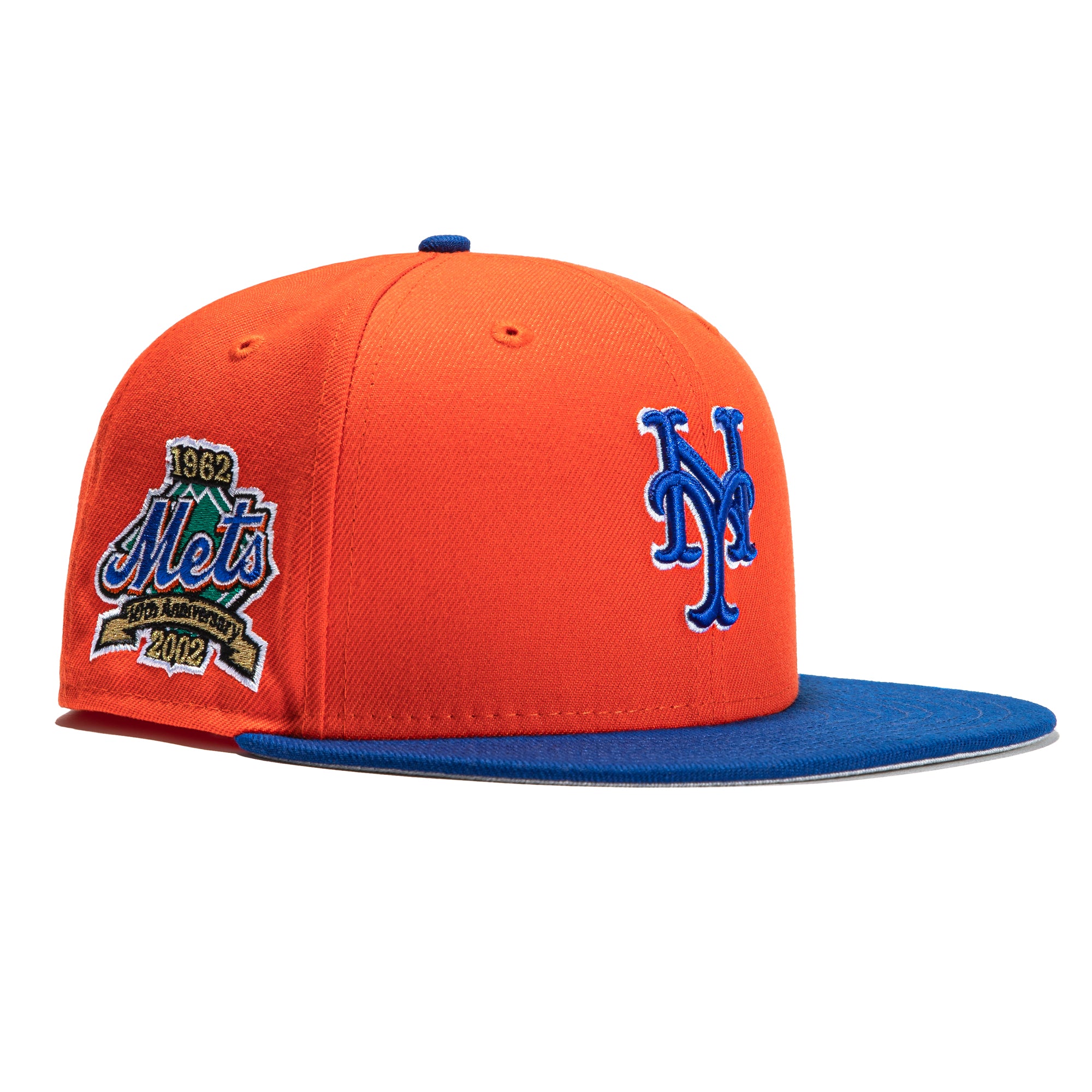 Royal Blue New York Mets Orange Visor Pinstripe New Era Snapback