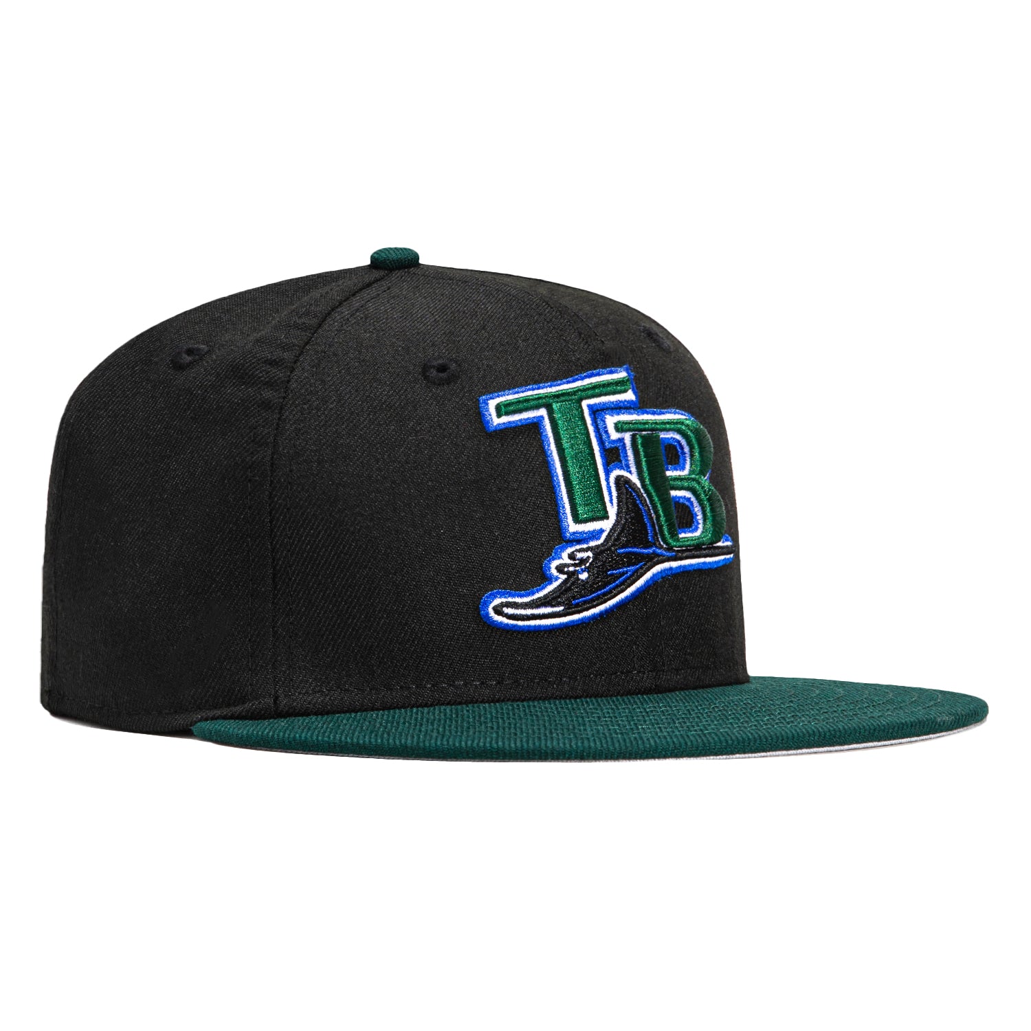 New Era 59FIFTY Retro On-Field Tampa Bay Rays 2005 Hat - Black, Green Black/Green / 7