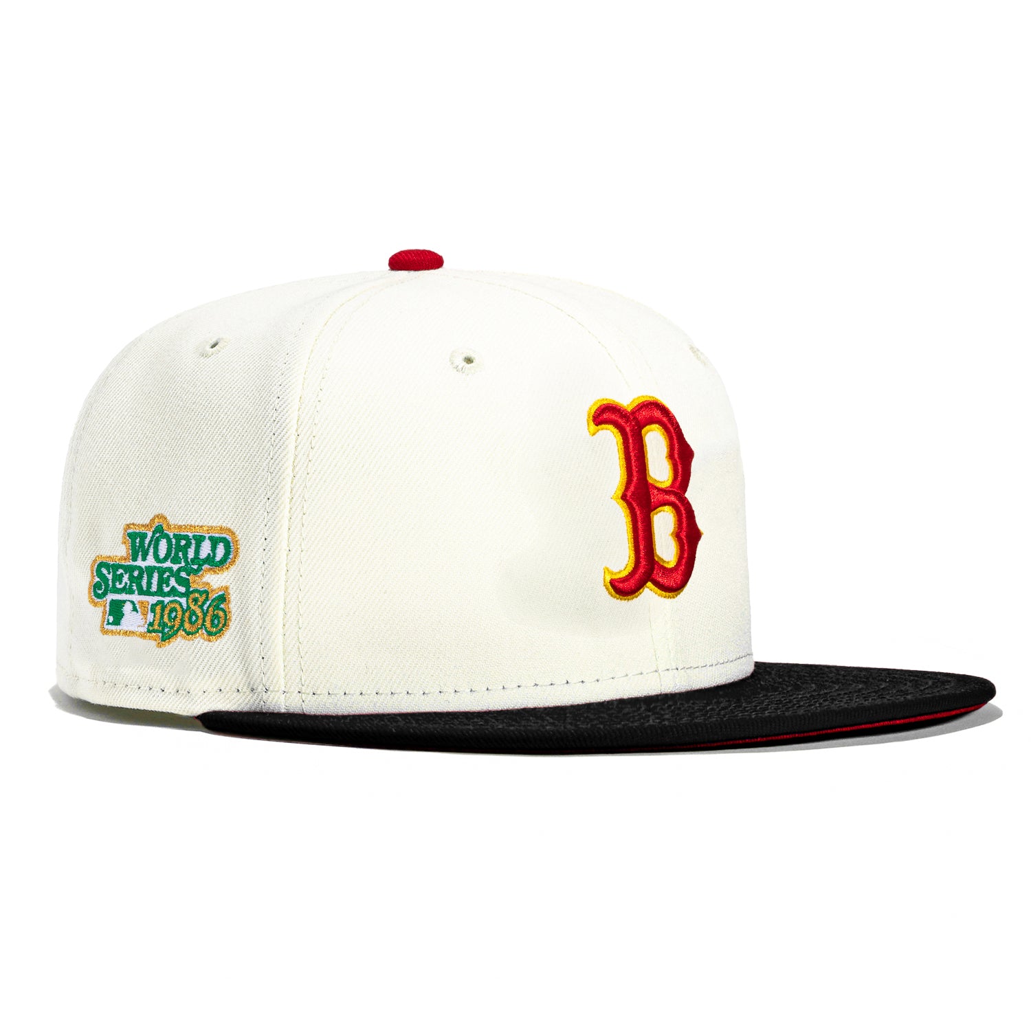 New Era 59FIFTY Boston Red Sox 1986 World Series Patch Hat - White, Black, Red White/Black/Red / 6 7/8