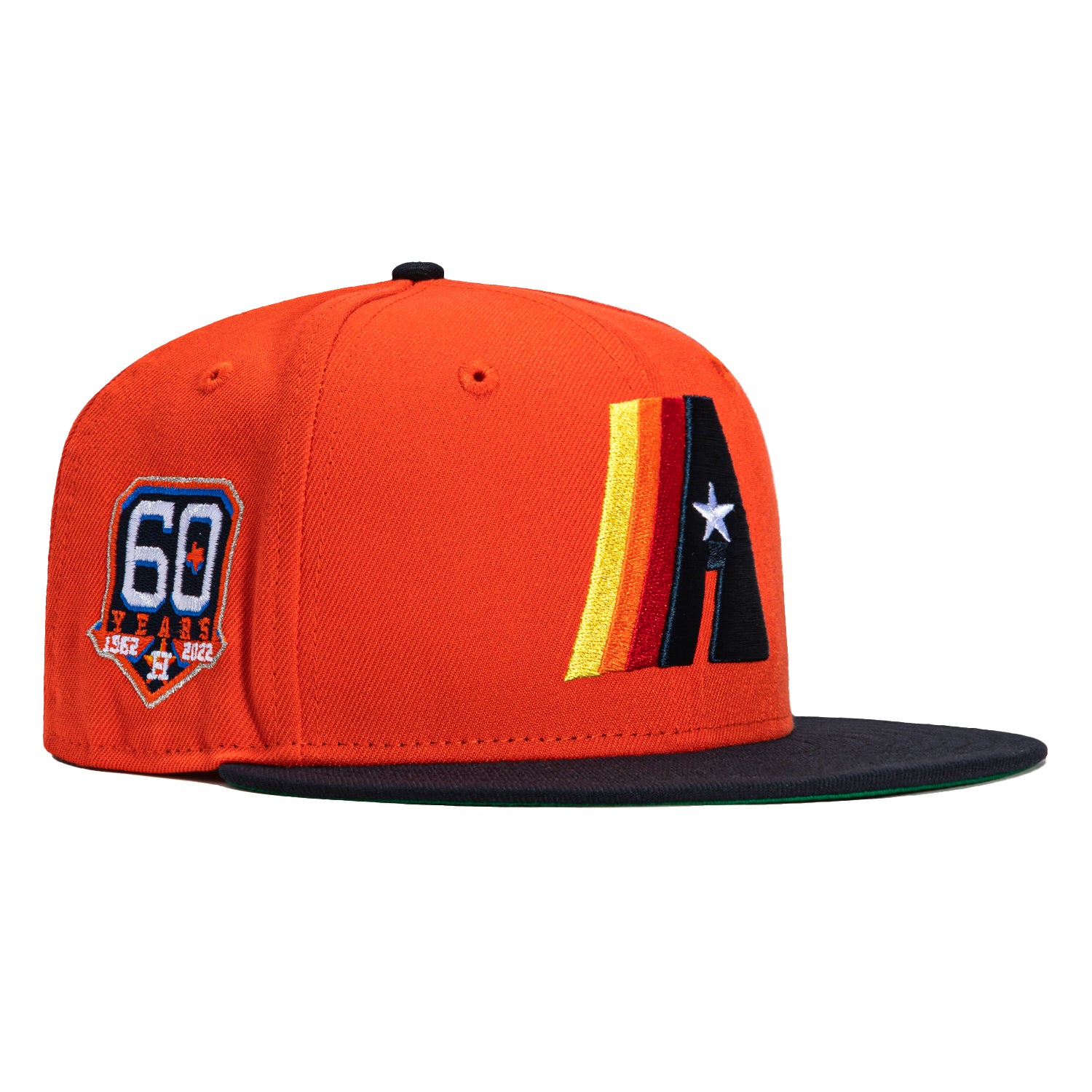 Houston Baseball Hat Light Royal Blue New Era 59FIFTY Fitted Light Royal Blue / Orangeade | Grilled Orange | White / 7 7/8