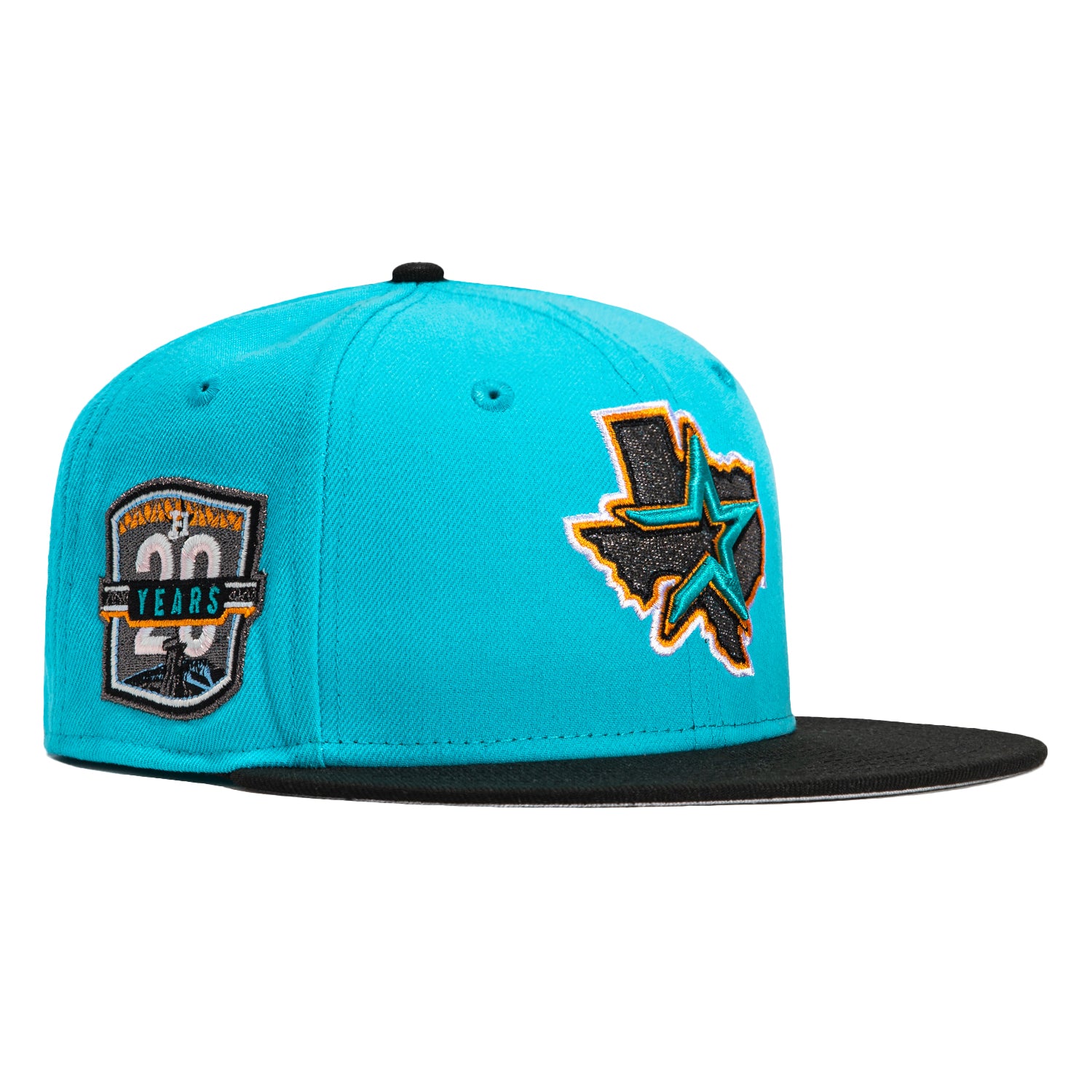 NEW ERA 59FIFTY HOUSTON ASTROS 20TH ANNIVERSARY PARK PATCH STATE HAT NEON  BLUE BLACK｜TikTok Search