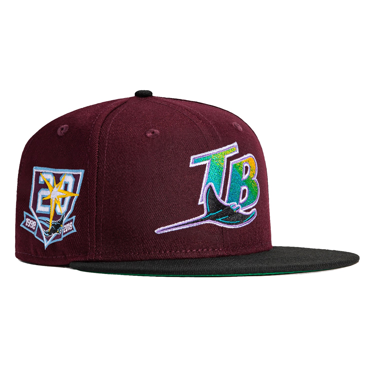 New Era 59FIFTY Texas Rangers 50th Anniversary Patch Alternate Hat - Maroon, Black Maroon/Black / 7 3/4