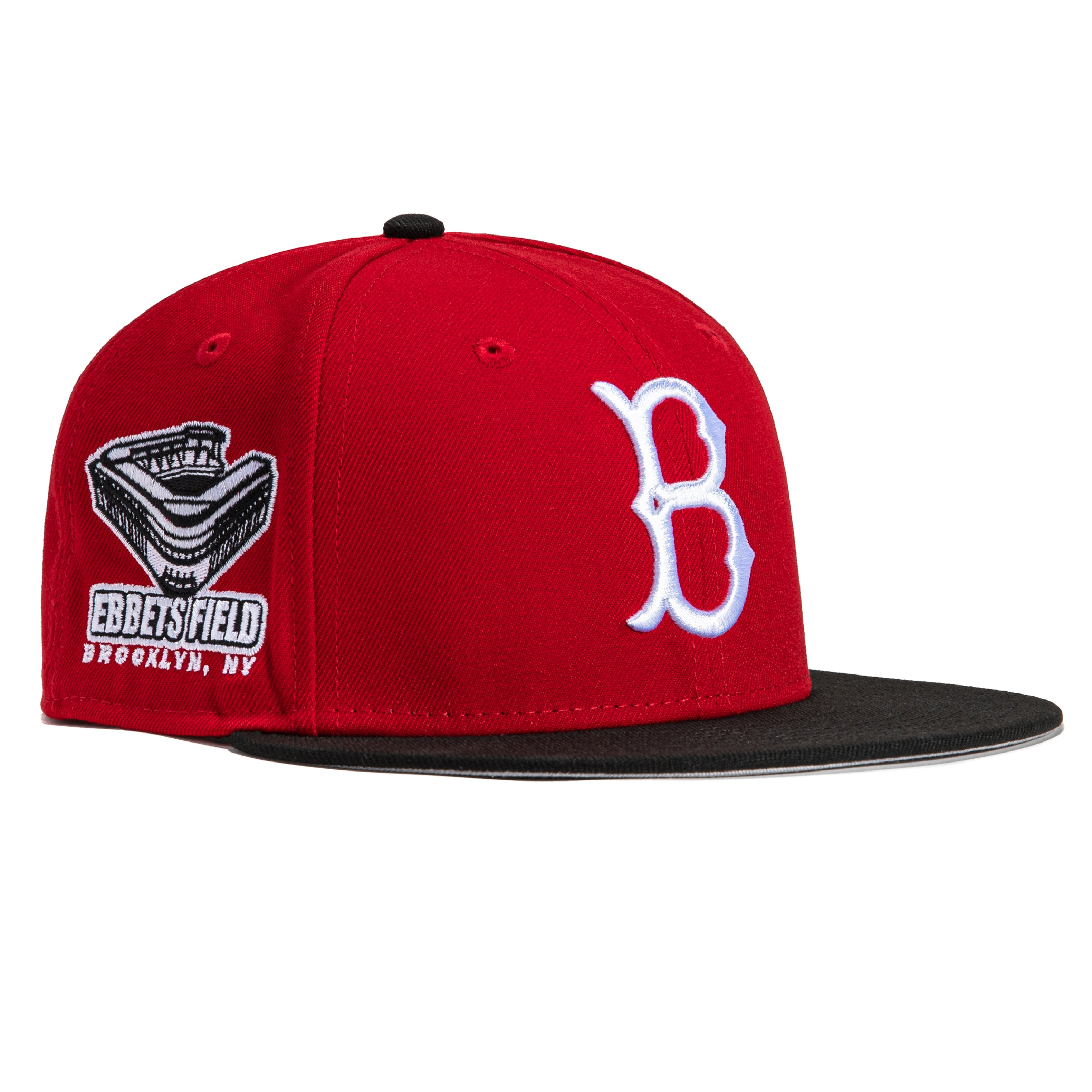 New Era 59FIFTY Brooklyn Dodgers Ebbets Field Patch Hat - Black, Royal Black/Royal/White / 6 7/8