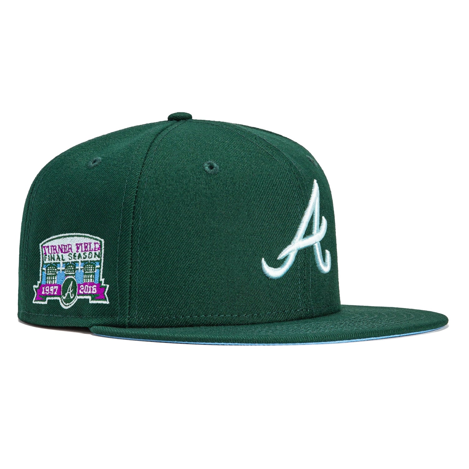 New Era 59Fifty Silk Icys Atlanta Braves Final Season Patch Hat - Gree – Hat  Club