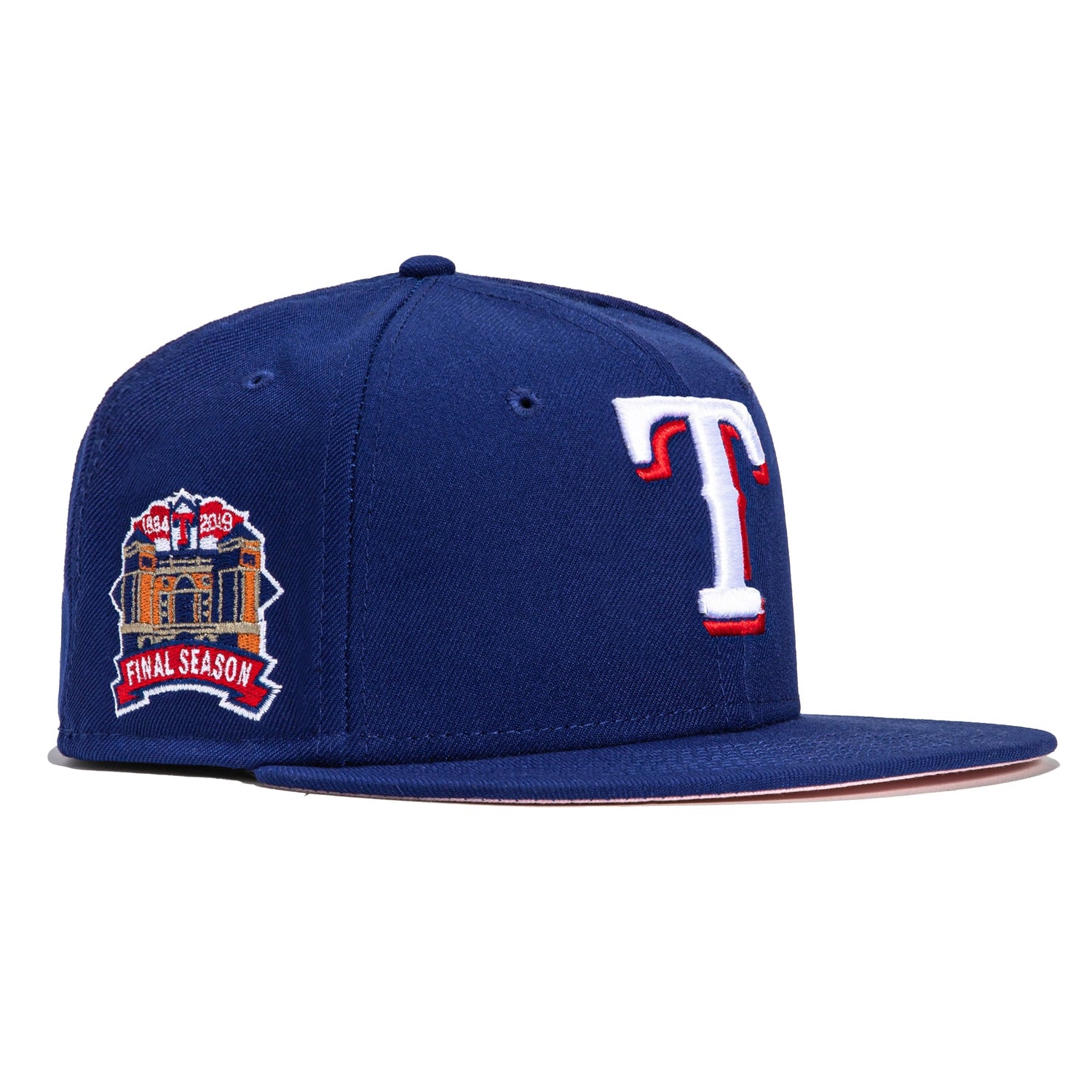 New Era 59Fifty Silky Pink UV Texas Rangers Final Season Patch Hat - R –  Hat Club