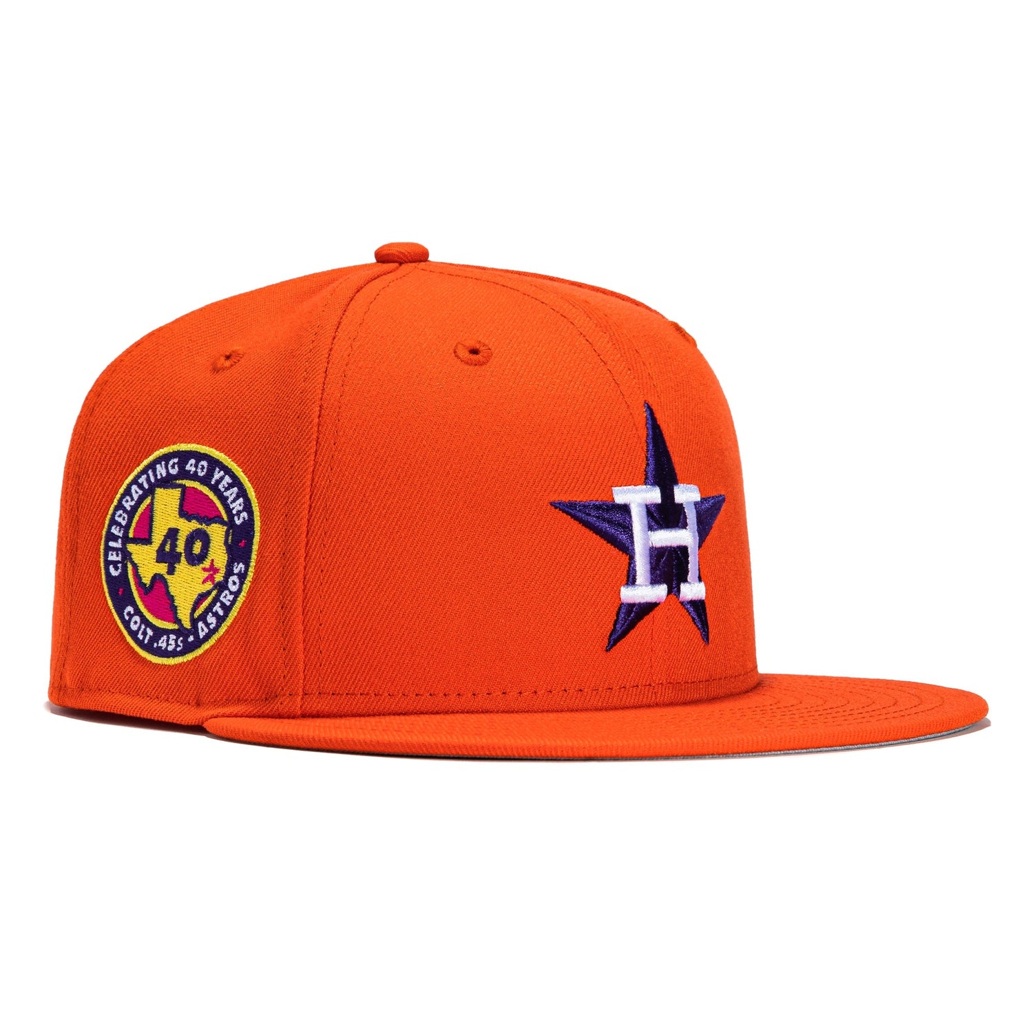 Throwback Astros Old School Classic Logo Orange & White Snapback Hat  Cap NEW