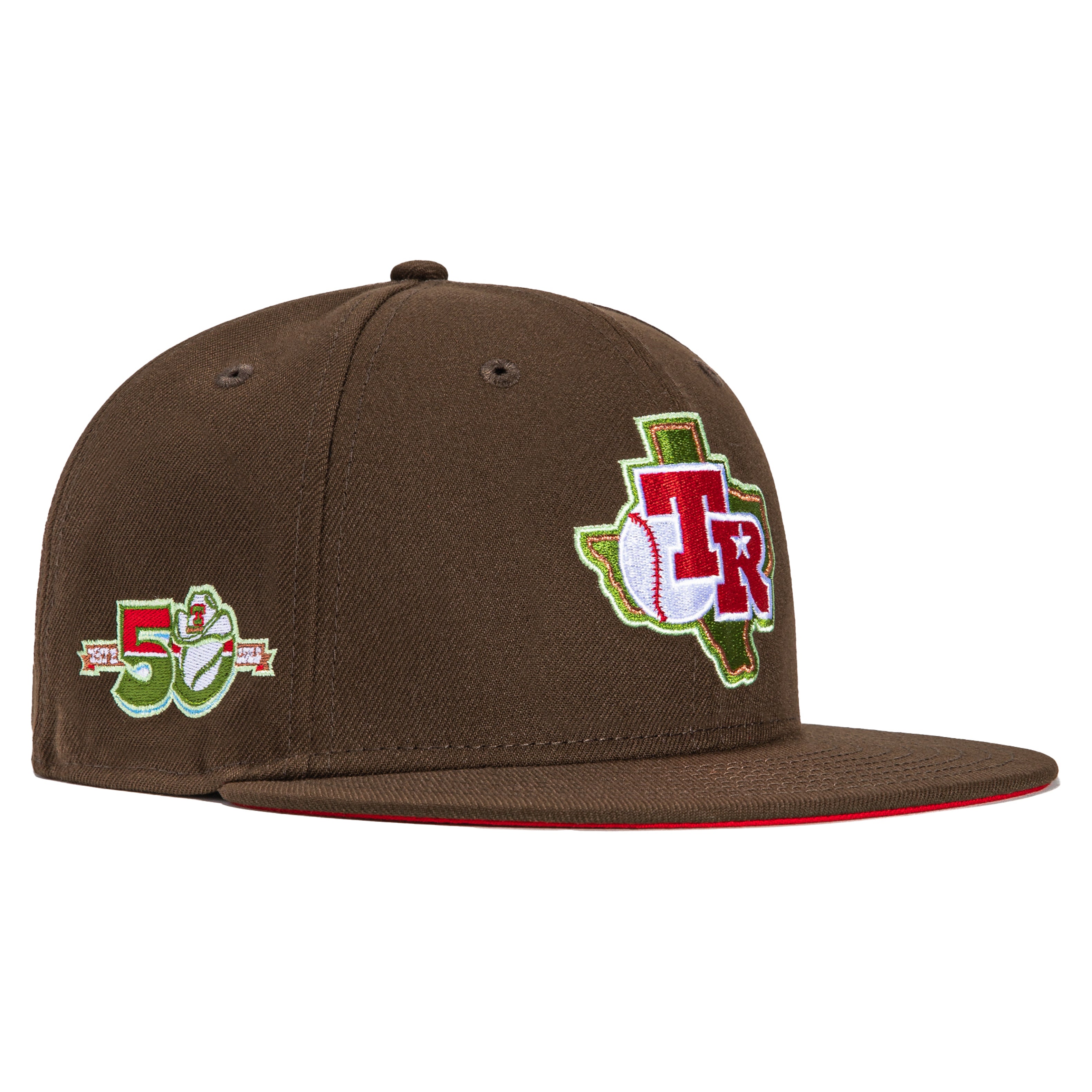 Texas Rangers 50th Anniversary New Era 59Fifty Fitted Hat (GITD