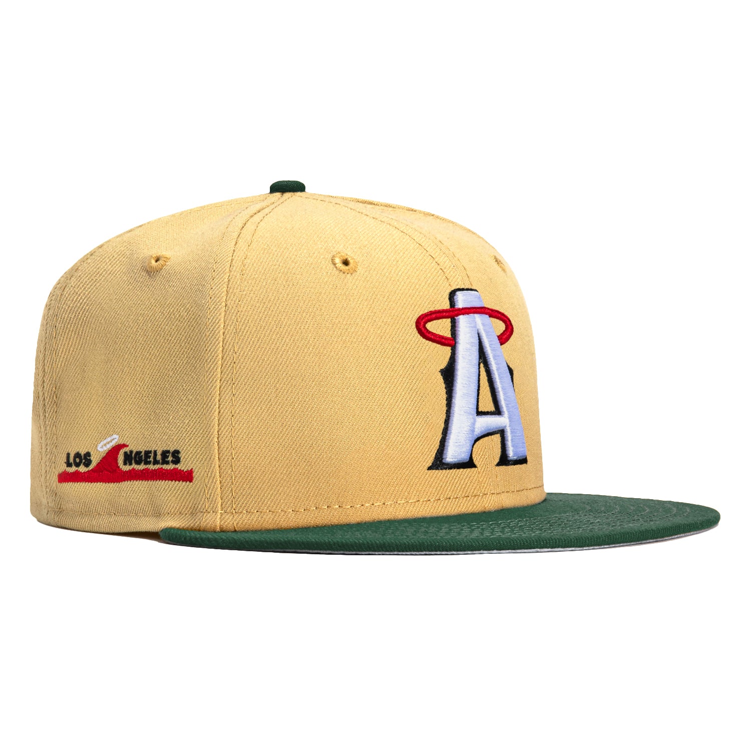 New Era 59Fifty Los Angeles Angels City Connect Patch Hat - Tan, Green –  Hat Club