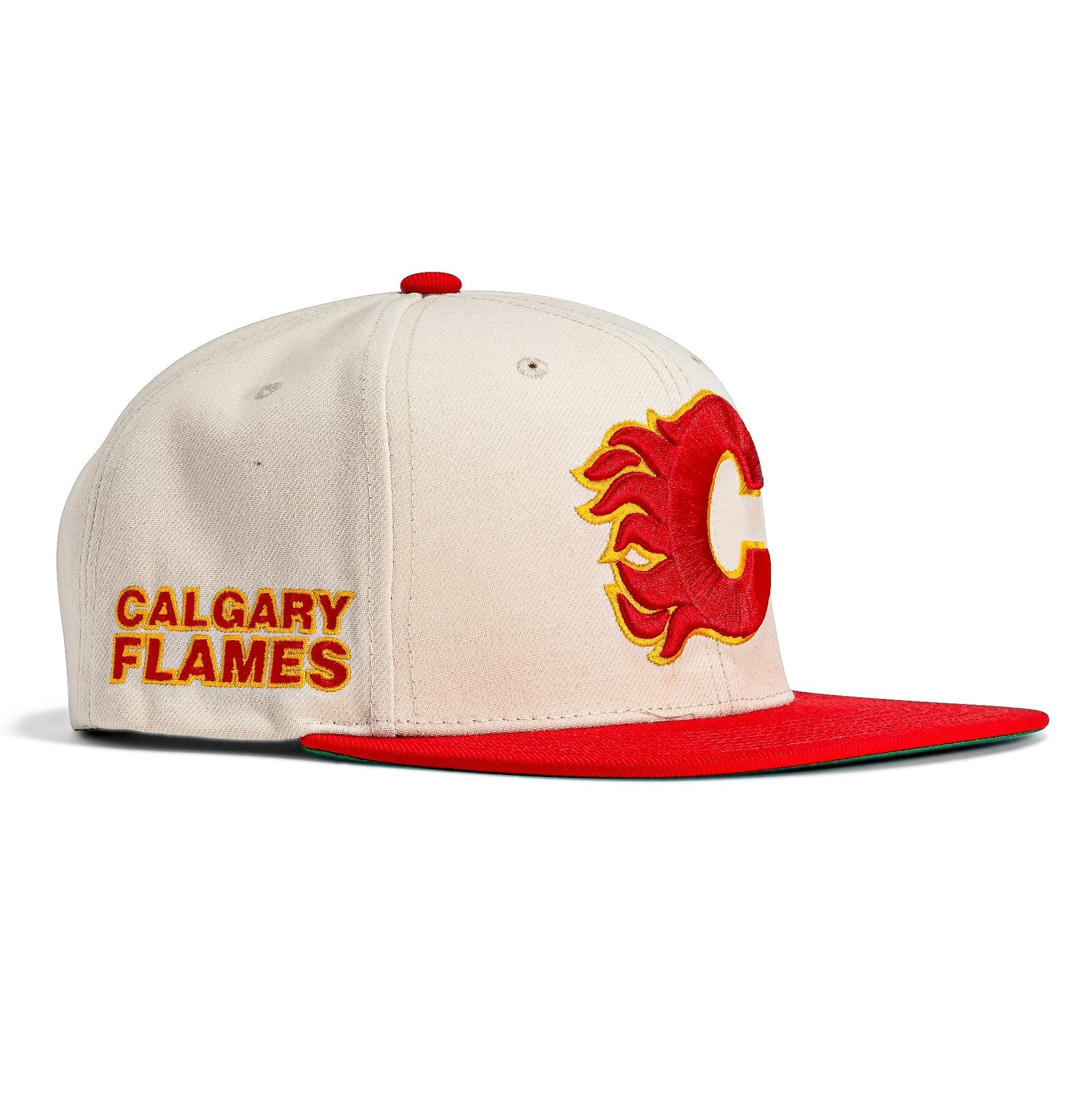 Mitchell & Ness Distressed Logo Hoody Calgary Flames