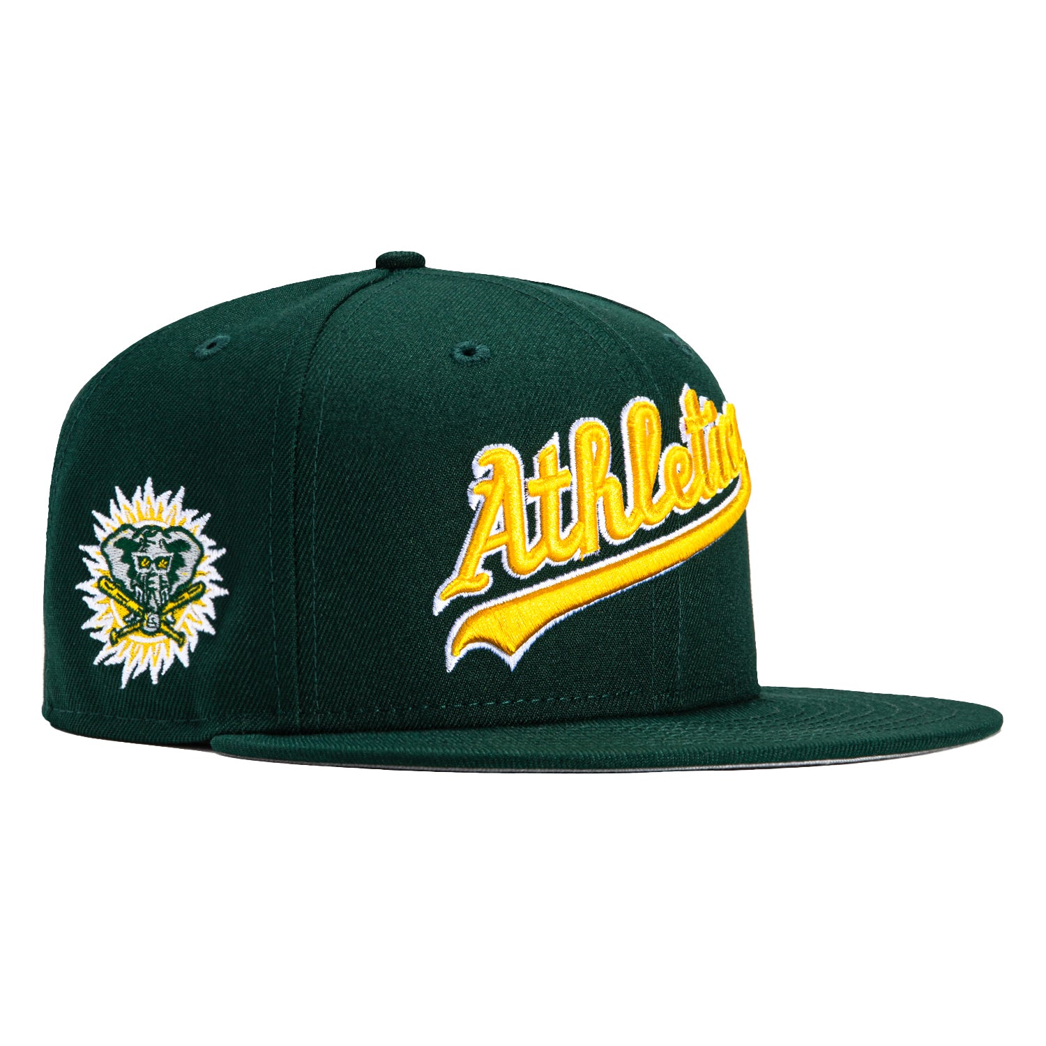 New Era 59Fifty Oakland Athletics Logo Patch Jersey Hat - White, Green –  Hat Club