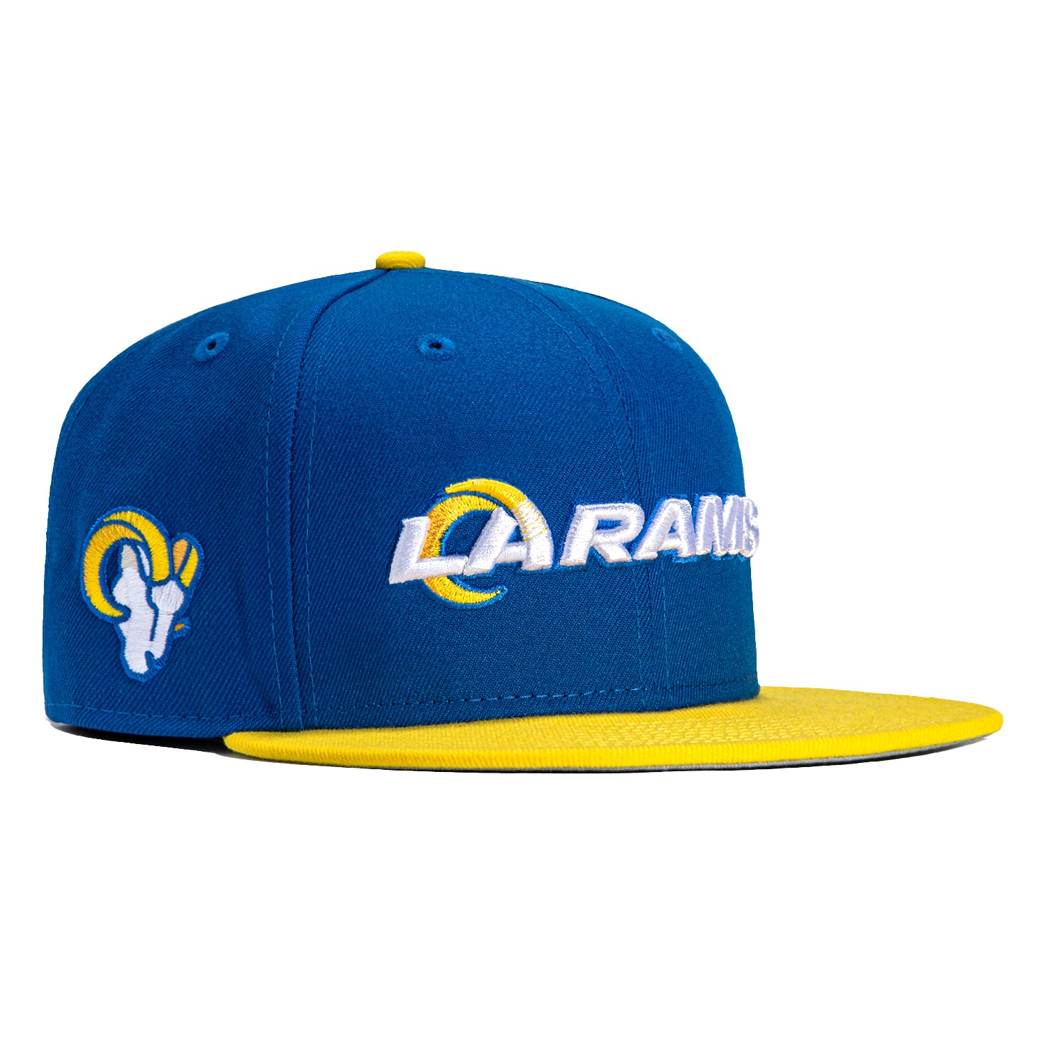 New Era 59Fifty Los Angeles Rams Logo Patch Word Hat - Royal, Gold – Hat  Club