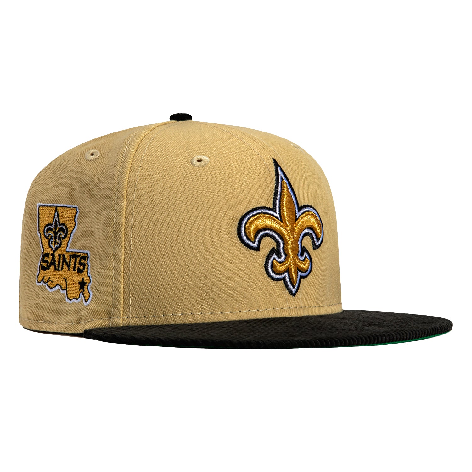 New Era 59Fifty Cord Visor New Orleans Saints Logo Patch Hat - Tan, Bl – Hat  Club