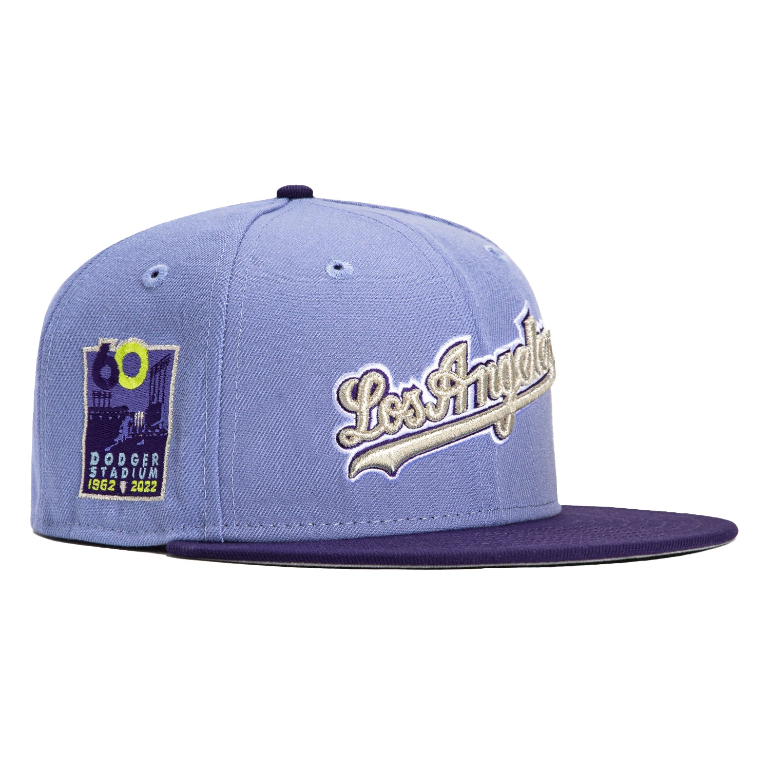 New Era 59FIFTY Los Angeles Dodgers 60th Anniversary Stadium Patch Hat - Lavender, Purple Lavender/Purple / 7 1/8