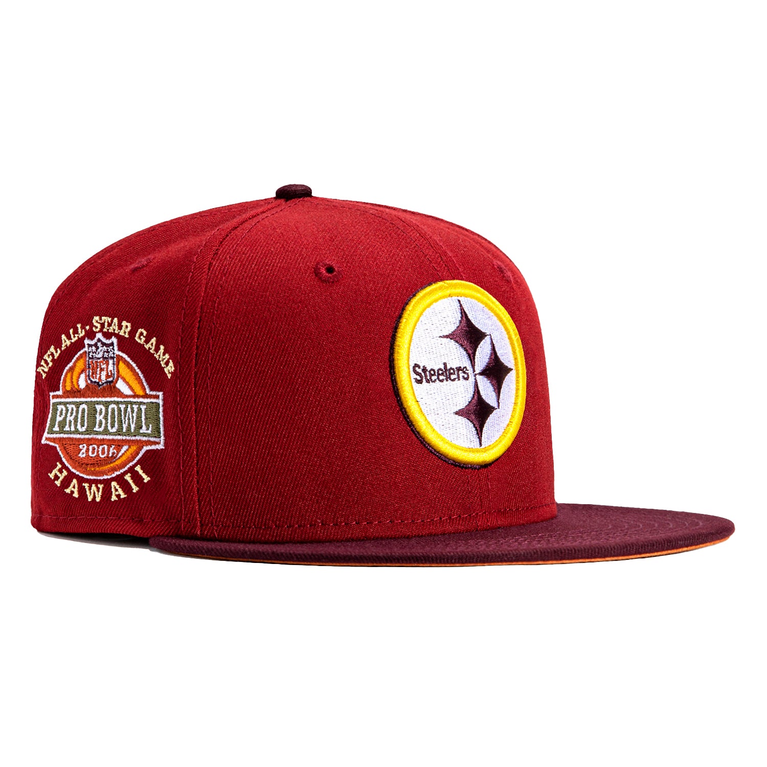 San Francisco 49ers 2000 NFL Pro Bowl New Era 59FIFTY Fitted Hat Cream  Burgundy