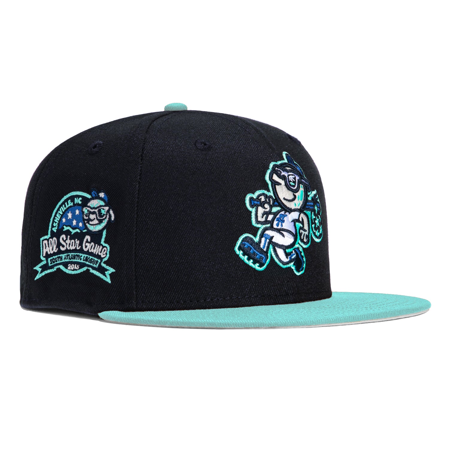 New Era 59FIFTY Asheville Tourists South Atlantic League Patch Hat - White, Mint White/Mint / 7