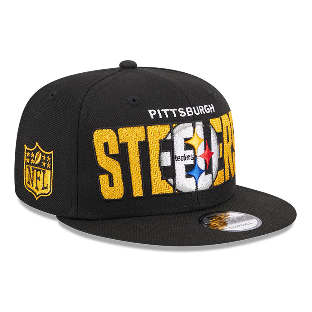 New Era Black Pittsburgh Steelers Script 9FIFTY Snapback Hat