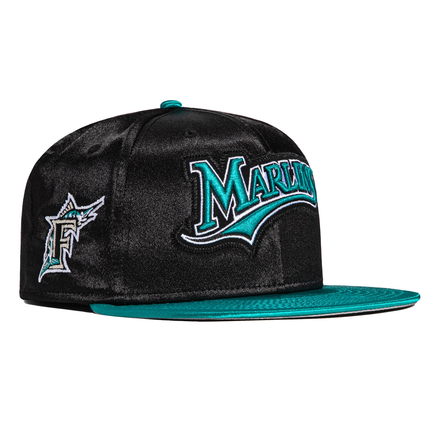 Florida Marlins New Era Polar Lights 59FIFTY Fitted Hat - Black 7 1/2