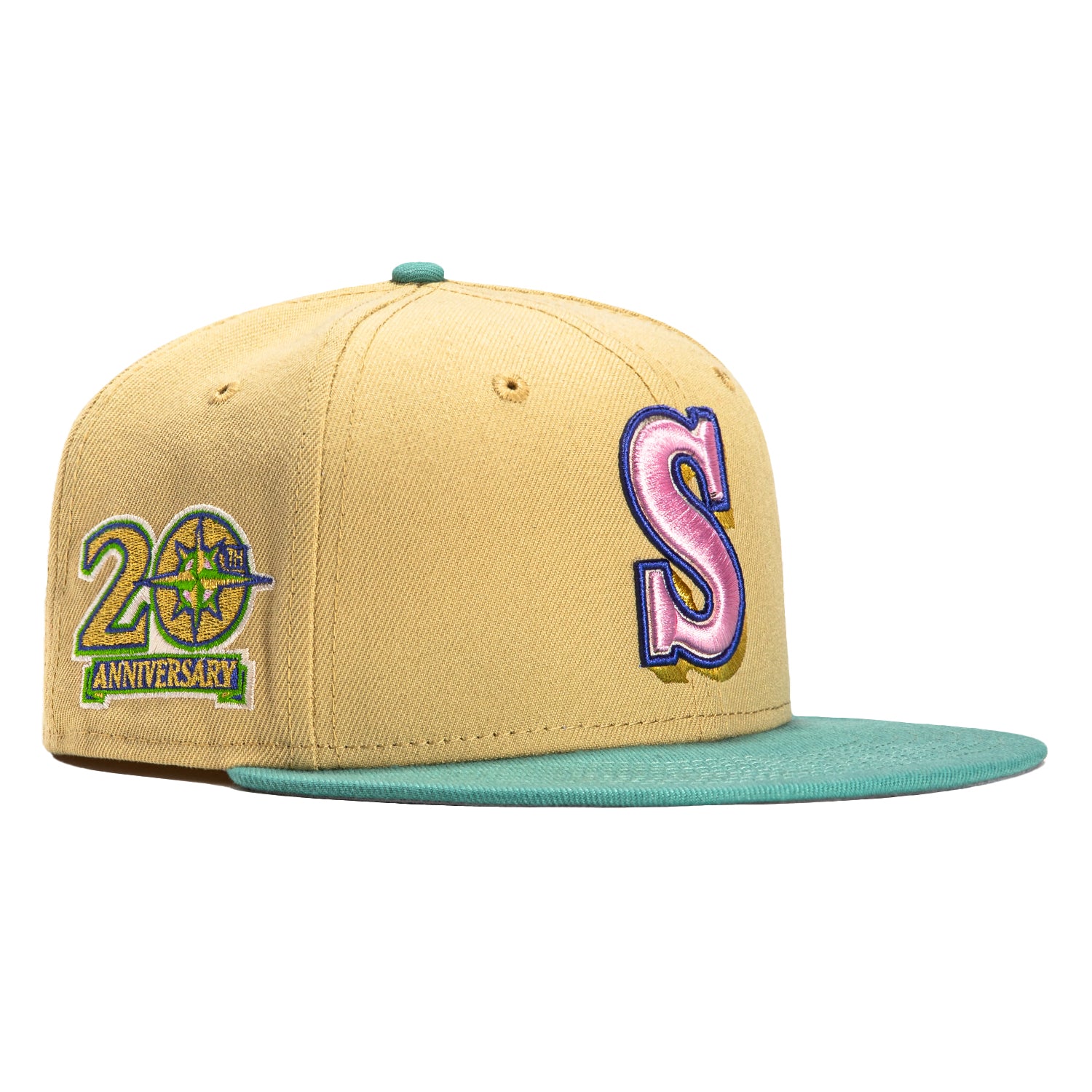 Seattle Mariners 20th Anniversary New Era 59Fifty Fitted Hat (Dark