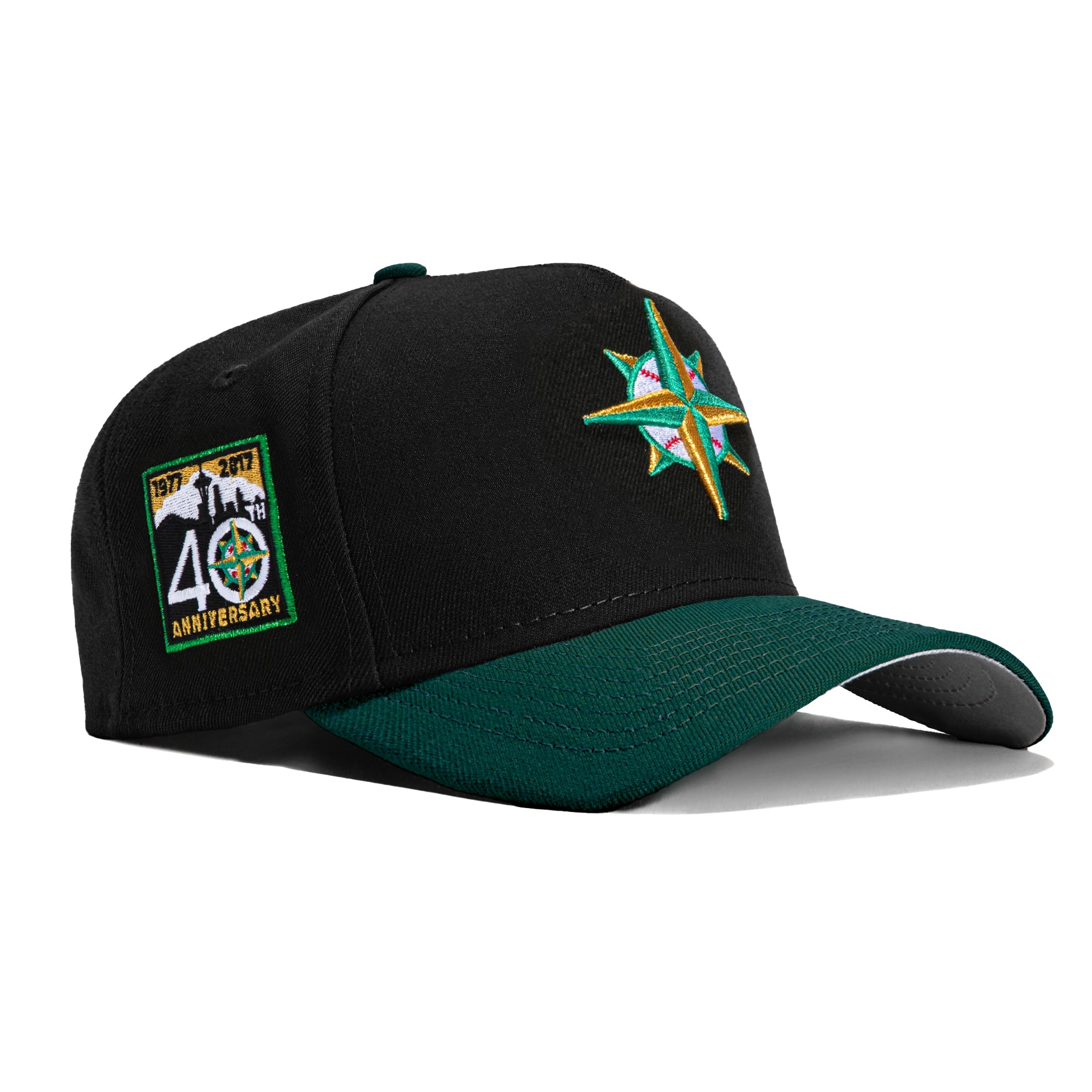 Mitchell N Ness Seattle Mariners 40th Anniversary Snapback (White/Green)