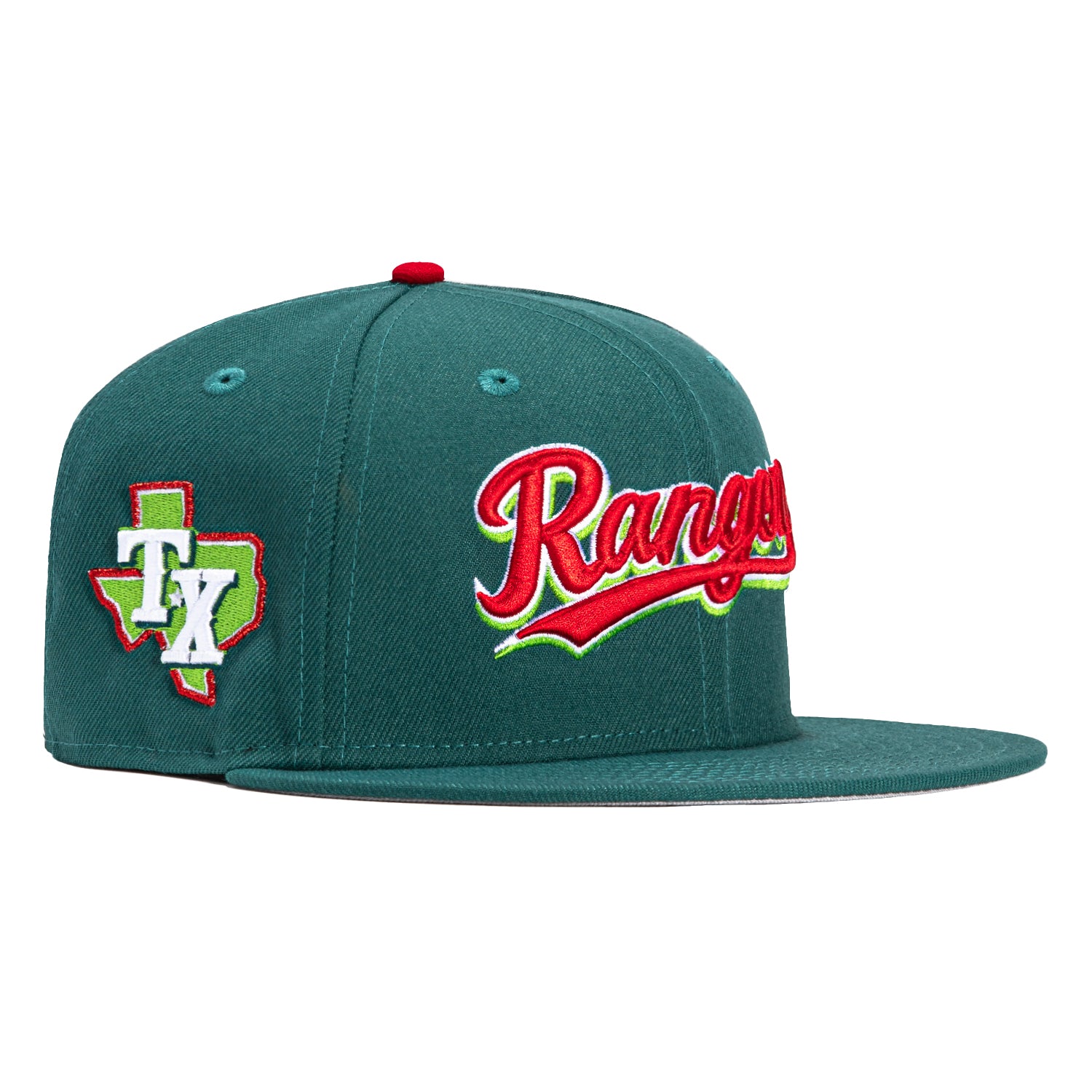 New Era 59FIFTY Texas Rangers Stadium Patch TR Hat - Light Blue, Red Light Blue/Red / 7 5/8