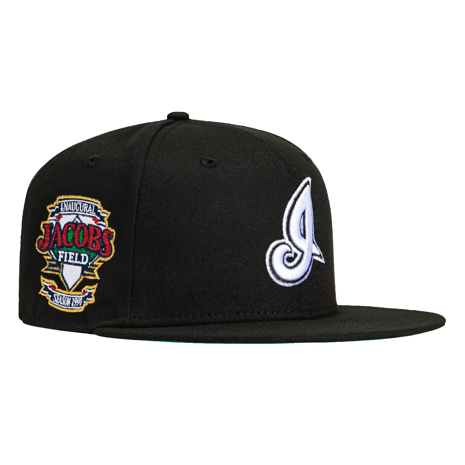 New Era 59Fifty Cleveland Indians Jacobs Field Patch I Hat Black Wh Hat Club