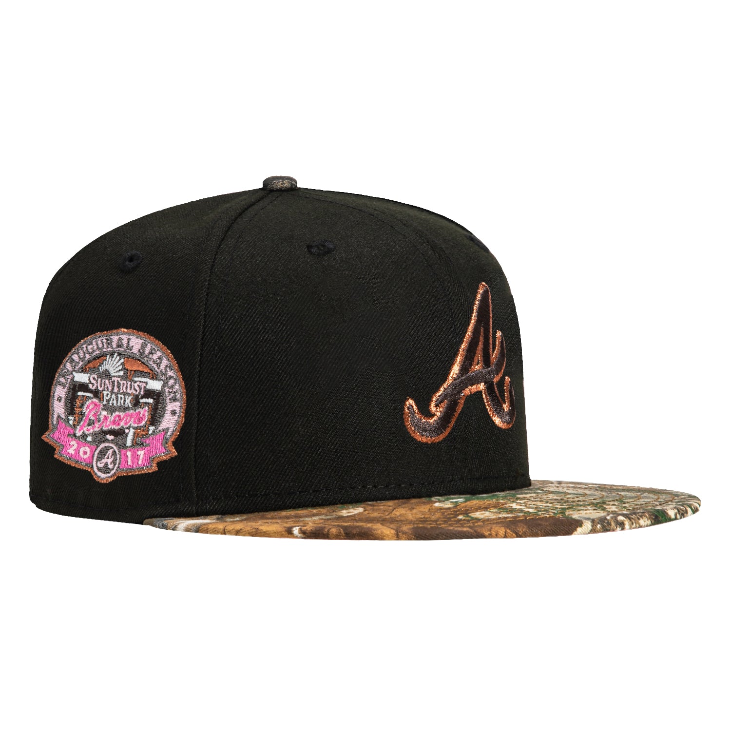 New Era 59fifty Atlanta Braves Inaugural Patch Hat - Black, Realtree 