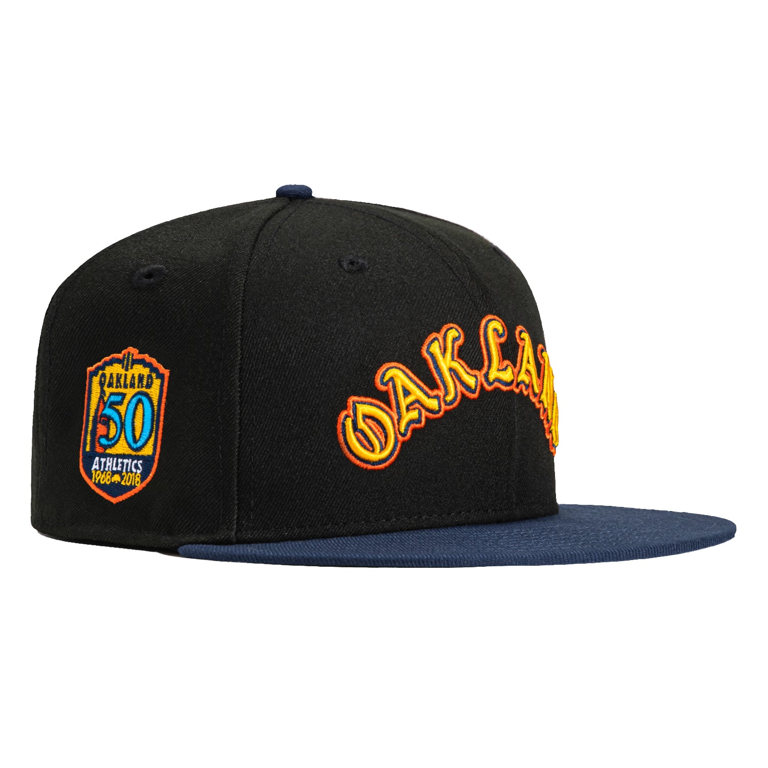 New Era 59Fifty Oakland Athletics 50th Anniversary Patch Word Hat - Bl – Hat  Club