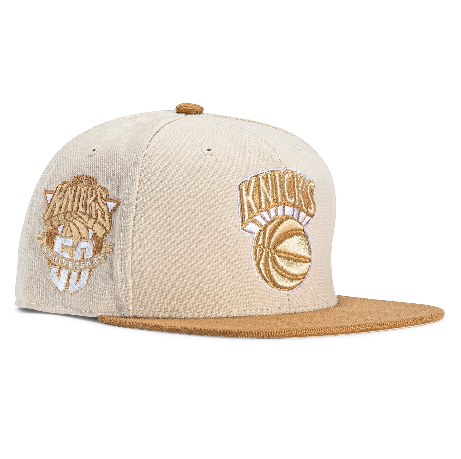 Mitchell & Ness Sandman Atlanta Hawks Patch Hat - Stone, Khaki – Hat Club