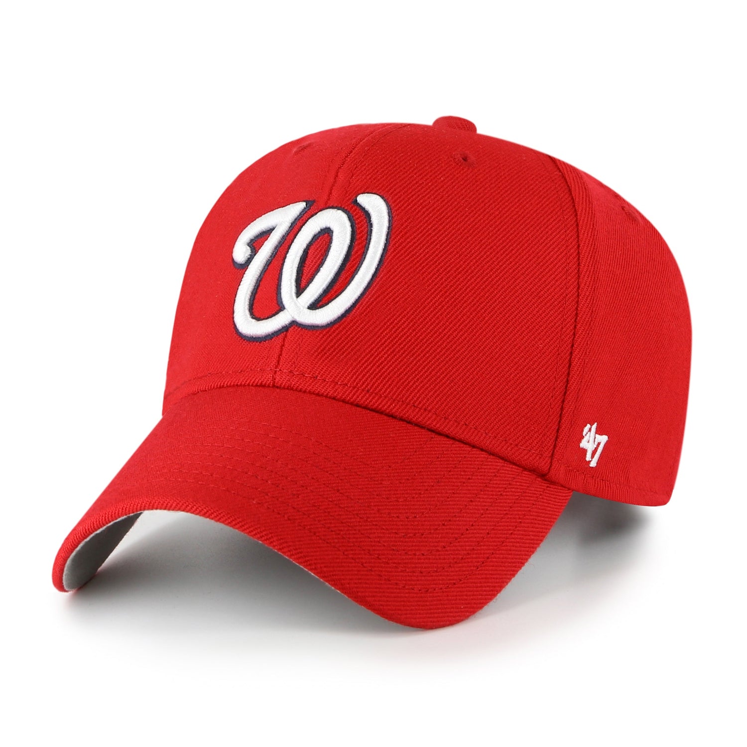 47 Red/Navy Washington Nationals Sidenote Trucker Snapback Hat