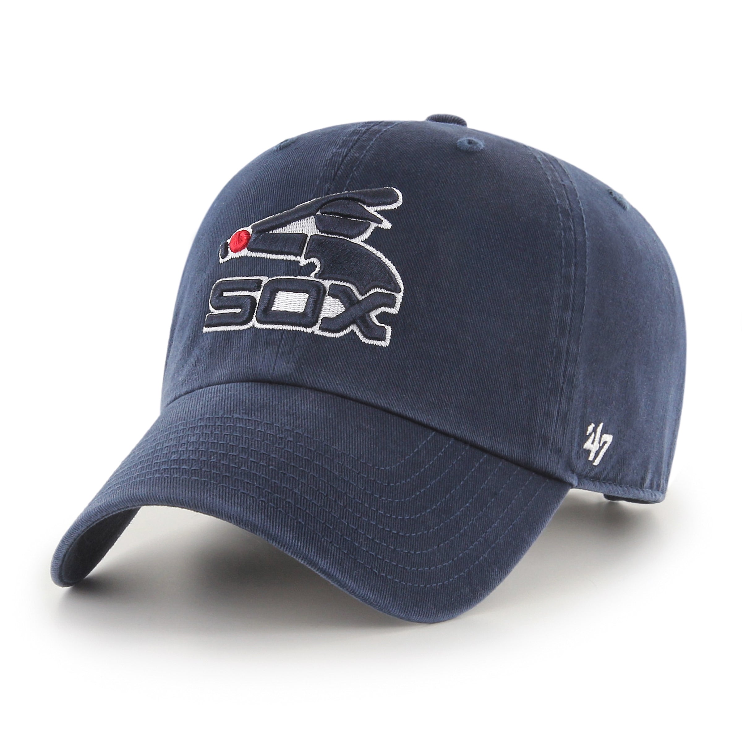 Milwaukee Braves '47 Brand Cooperstown Collection Basic Logo Cleanup Adjustable Hat - Navy Blue
