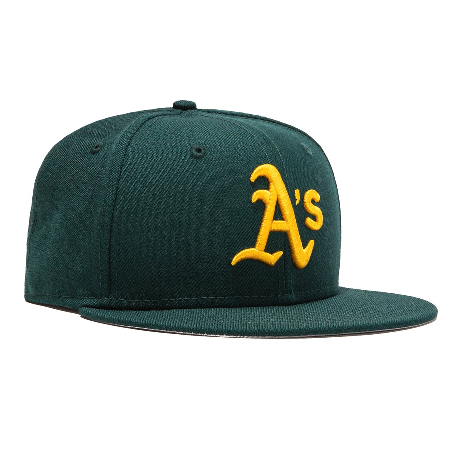 Oakland Athletics New Era Home Authentic Collection On-Field 59FIFTY Fitted Hat - Green/Yellow, Size: 7 3/4