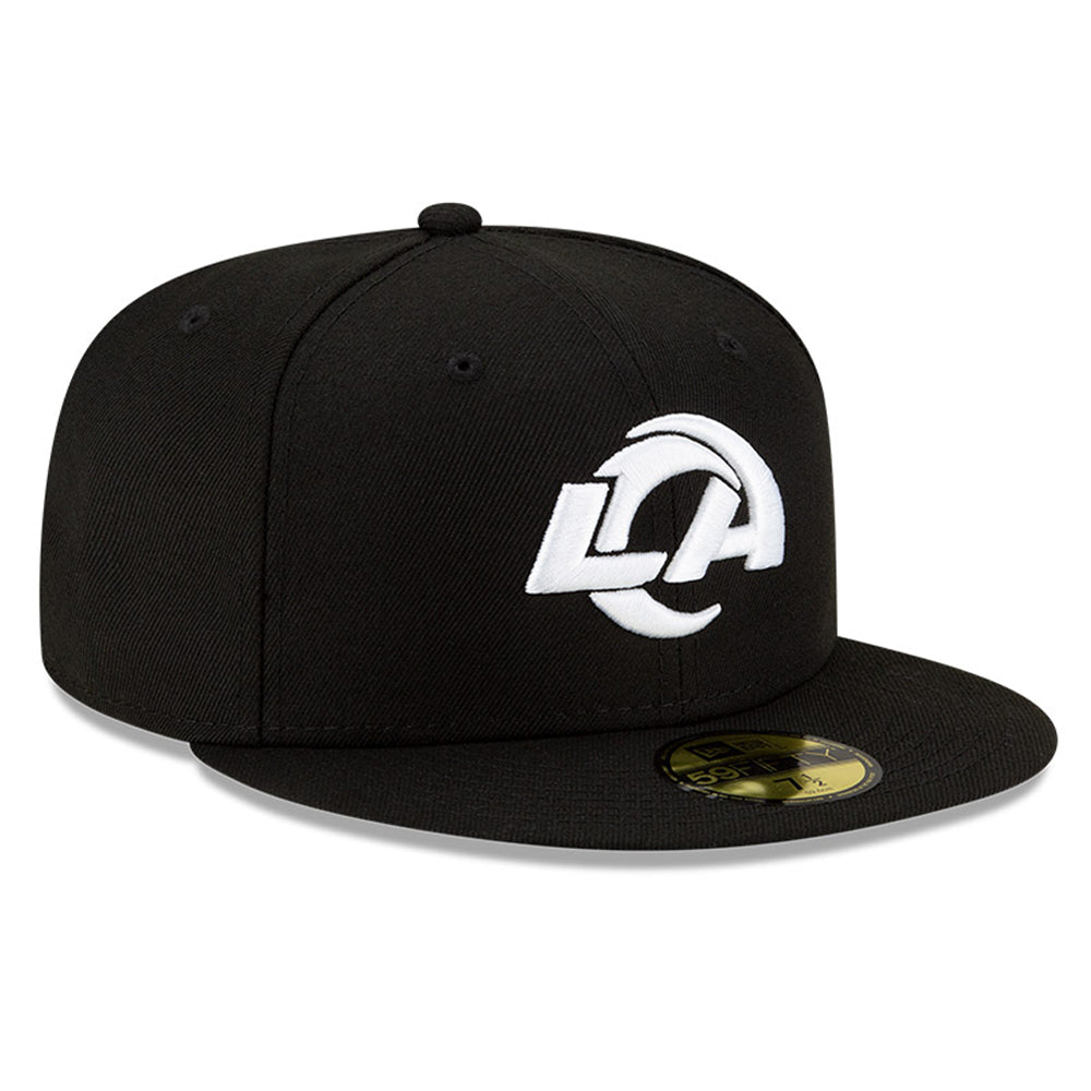 Los Angeles Rams New Era B-Dub Logo 59FIFTY Fitted Hat - Black 7