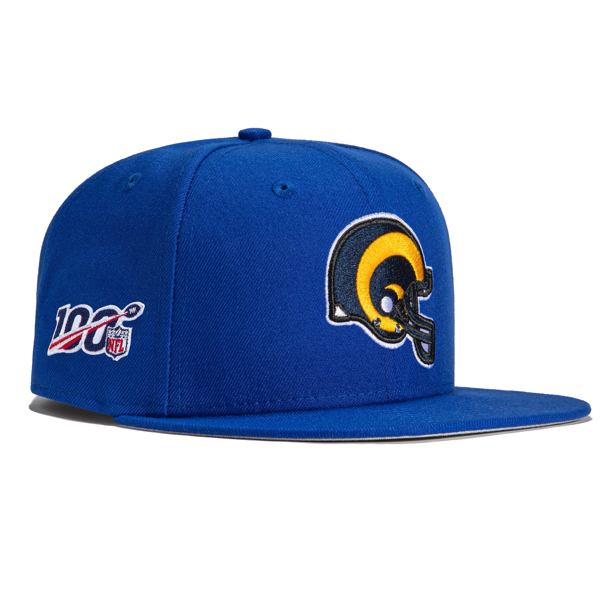 New Era 9FIFTY Los Angeles Rams 100th Anniversary Patch Snapback Hat - Royal