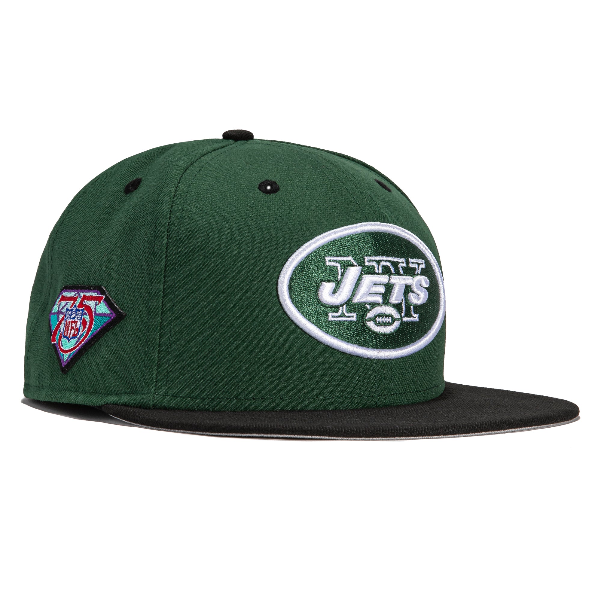 New Era 59FIFTY Sharktooth New York Jets 1969 Super Bowl Patch Hat - Black Black / 7 1/8