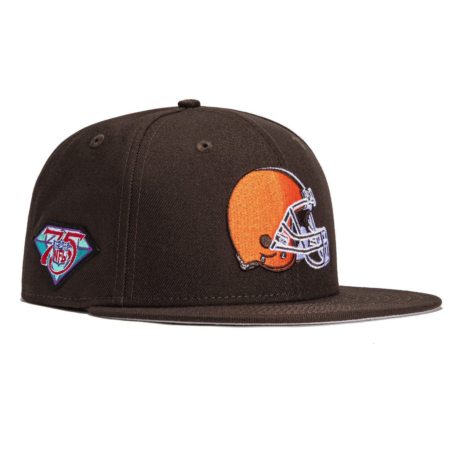 Lids Cleveland Browns New Era 75th Anniversary Gold Undervisor 59FIFTY  Fitted Hat - White/Gray