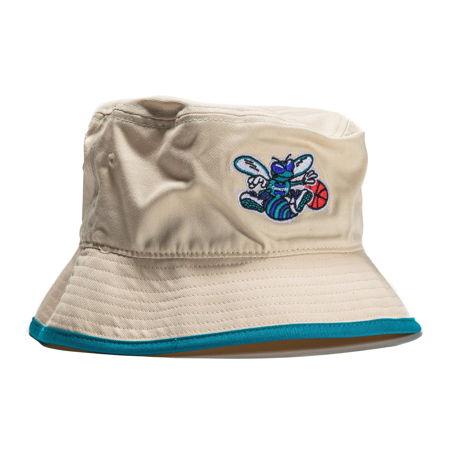 Mitchell & Ness Charlotte Hornets Bucket Hat - Off White White / Small/Medium