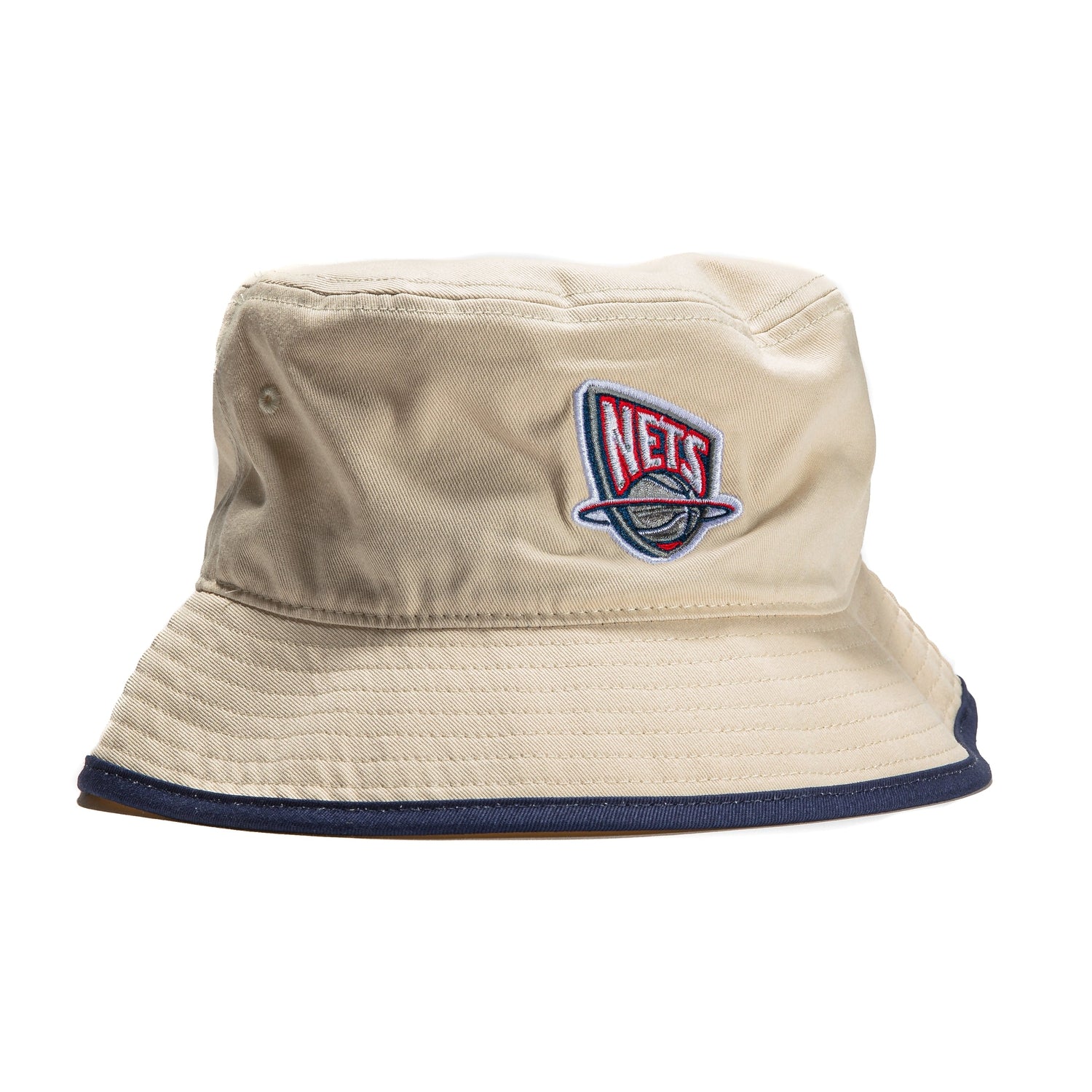 Mitchell & Ness Brooklyn Nets Bucket Hat - Off White White / Large/XLarge