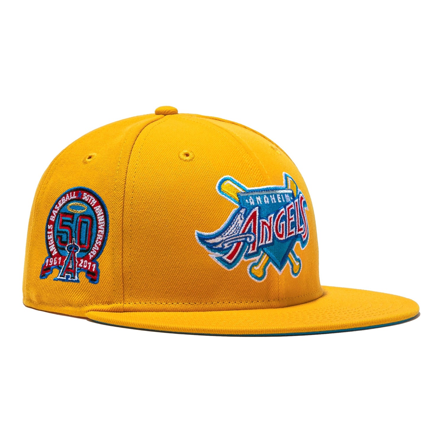 New Era 9FIFTY Los Angeles Lakers Retro Wheel Snapback Hat Yellow Black White