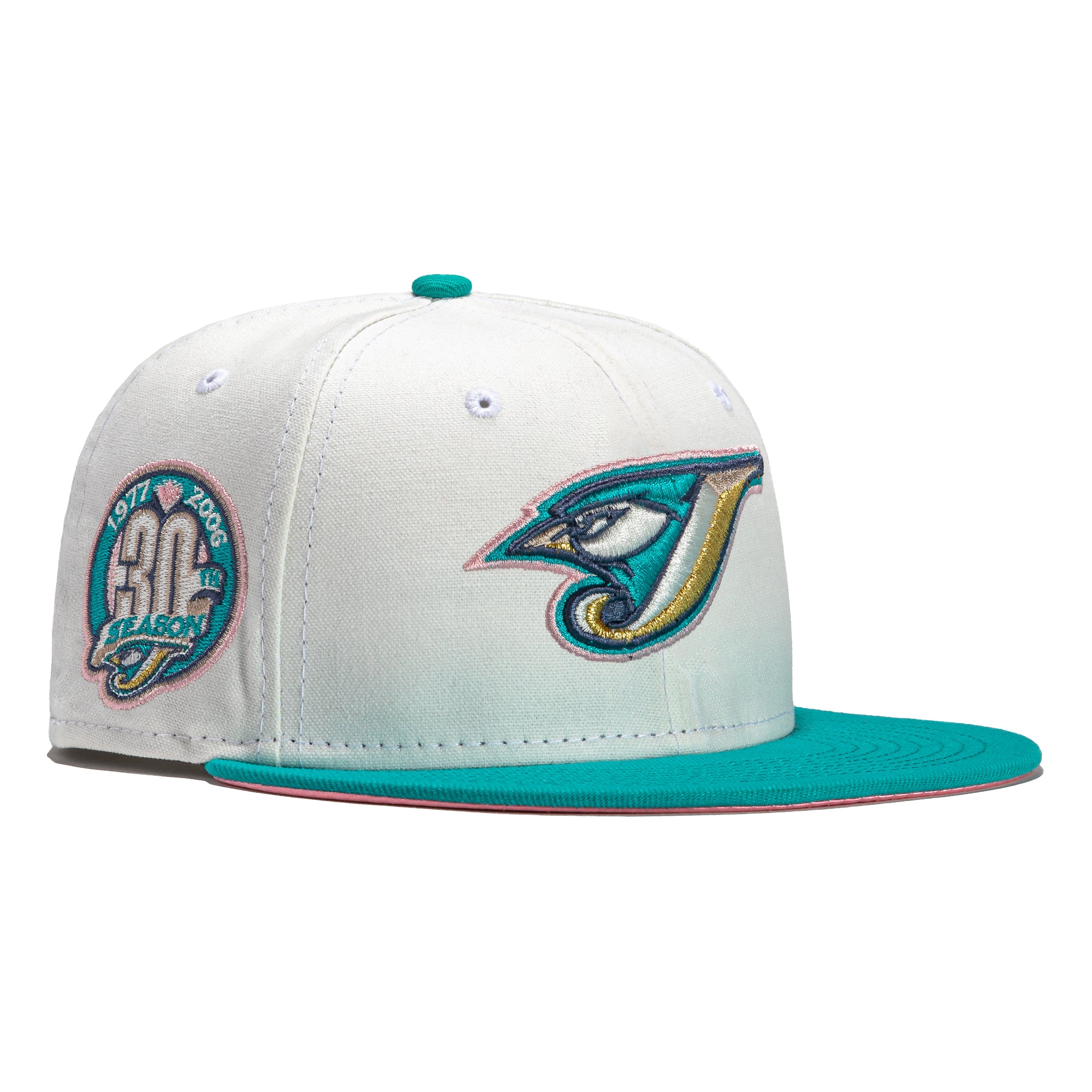 New Era Toronto Blue Jays 30th Anniversary White and Teal Edition 59Fifty  Fitted Cap