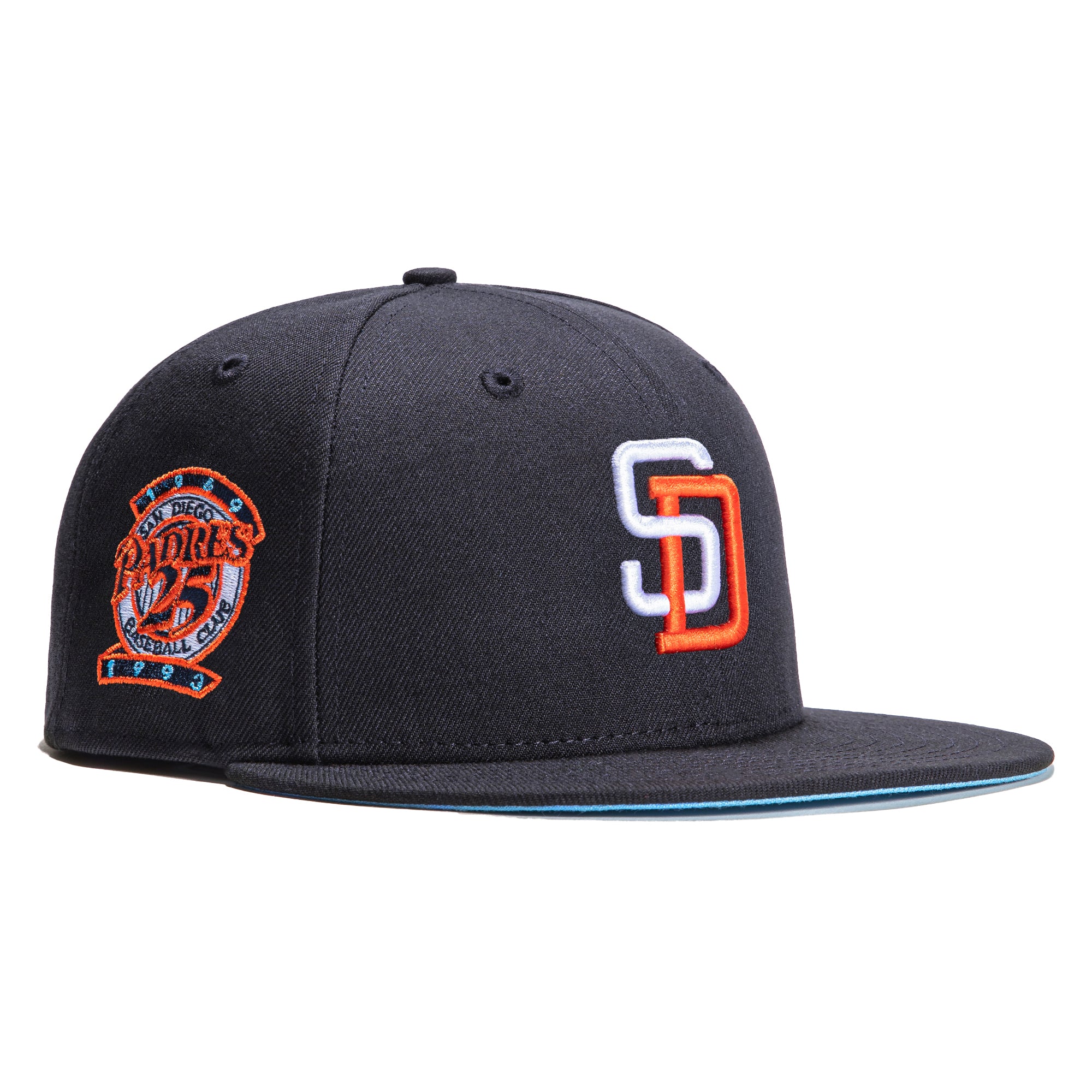 Men's New Era Navy San Diego Padres 25th Anniversary Cooperstown Collection  Team UV 59FIFTY Fitted Hat