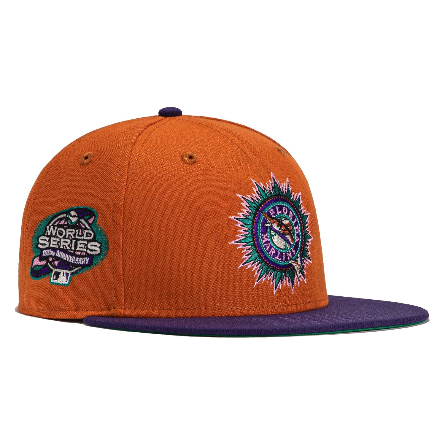 New Era 59FIFTY Aux Pack Solo Miami Marlins 10th Anniversary Patch Alternate Hat - Light Blue, Yellow, Pink Light Blue/Yellow/Pink / 7 3/4