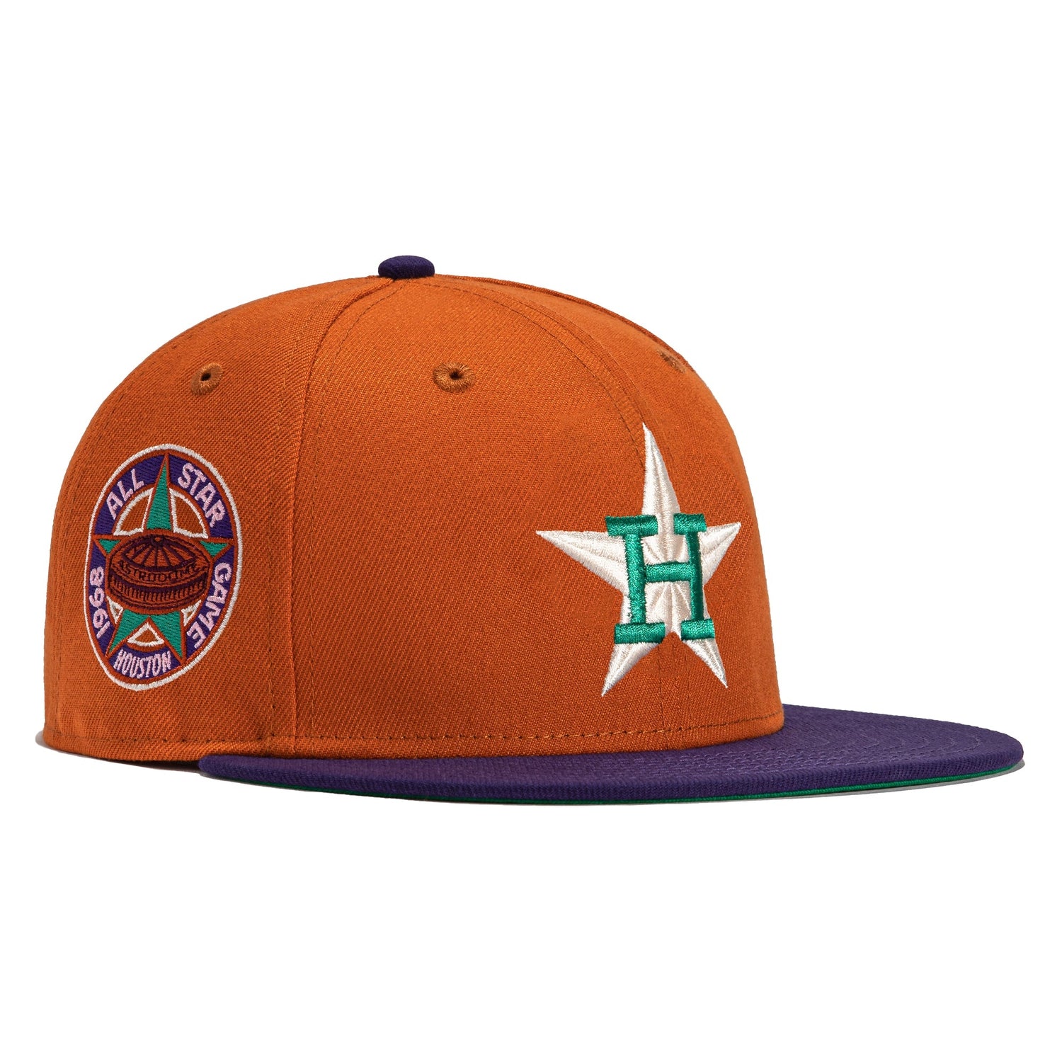 New Era 59FIFTY Cactus Fruit Houston Astros 1968 All Star Game Patch Hat- Burnt Orange, Purple Burnt Orange/Purple / 7 3/4