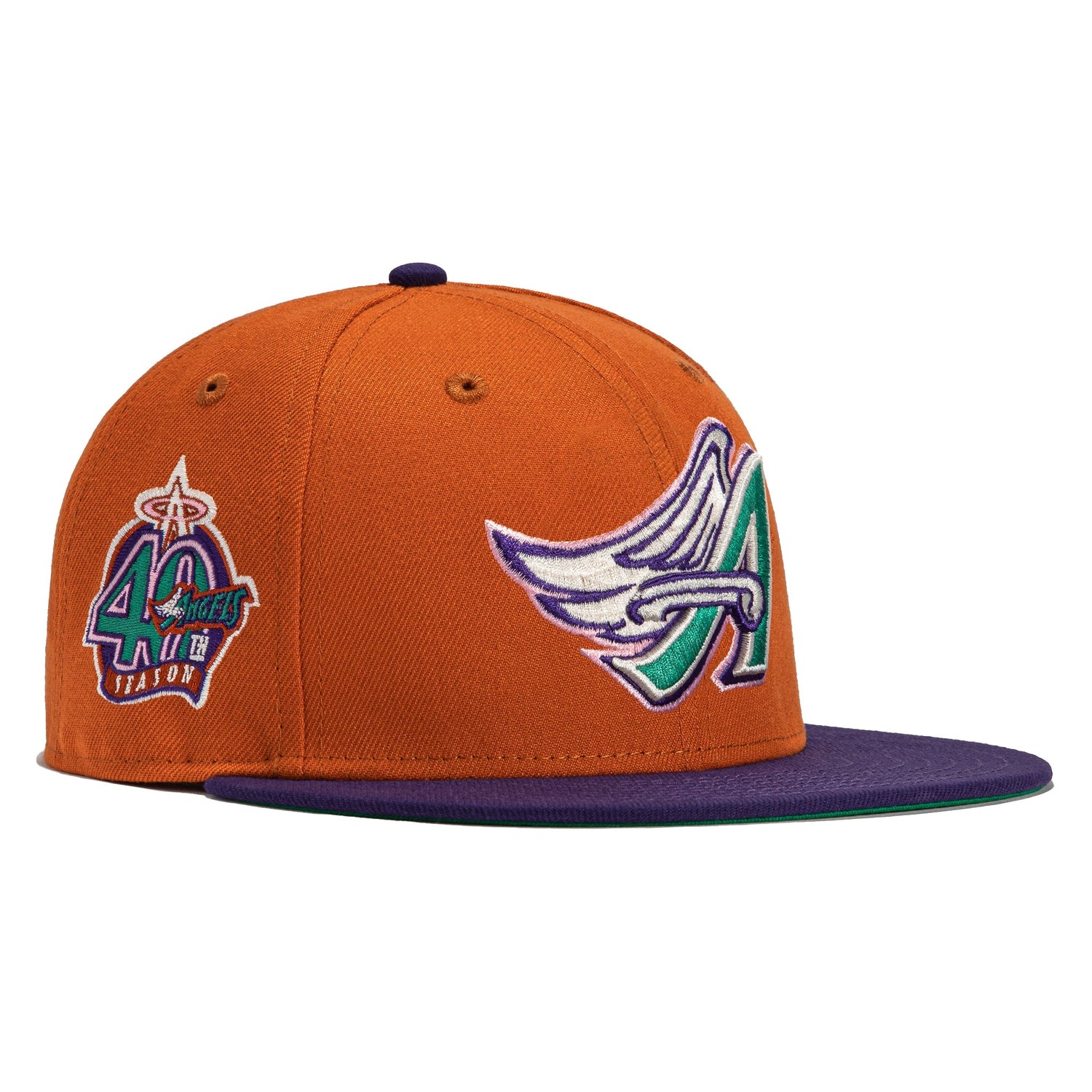 Hat Club Exclusive Anaheim Angels 2-Tone Team UV Colors New Era Fitted 7 3/4